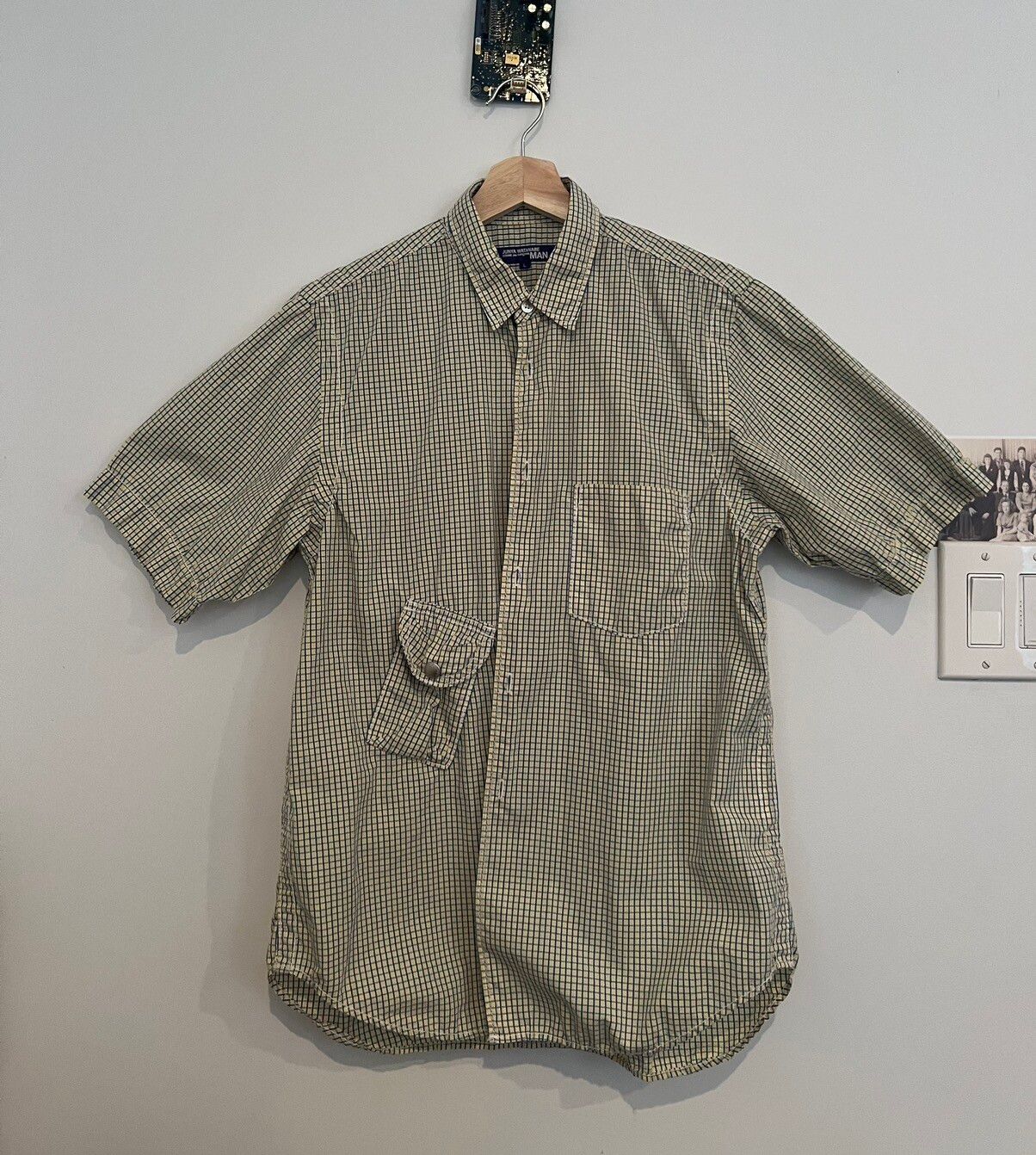 Pre-owned Comme Des Garcons X Comme Des Garcons Homme Plus Ss05 Junya Cargo Pocket Fishing Shirt Button Up In Yellow