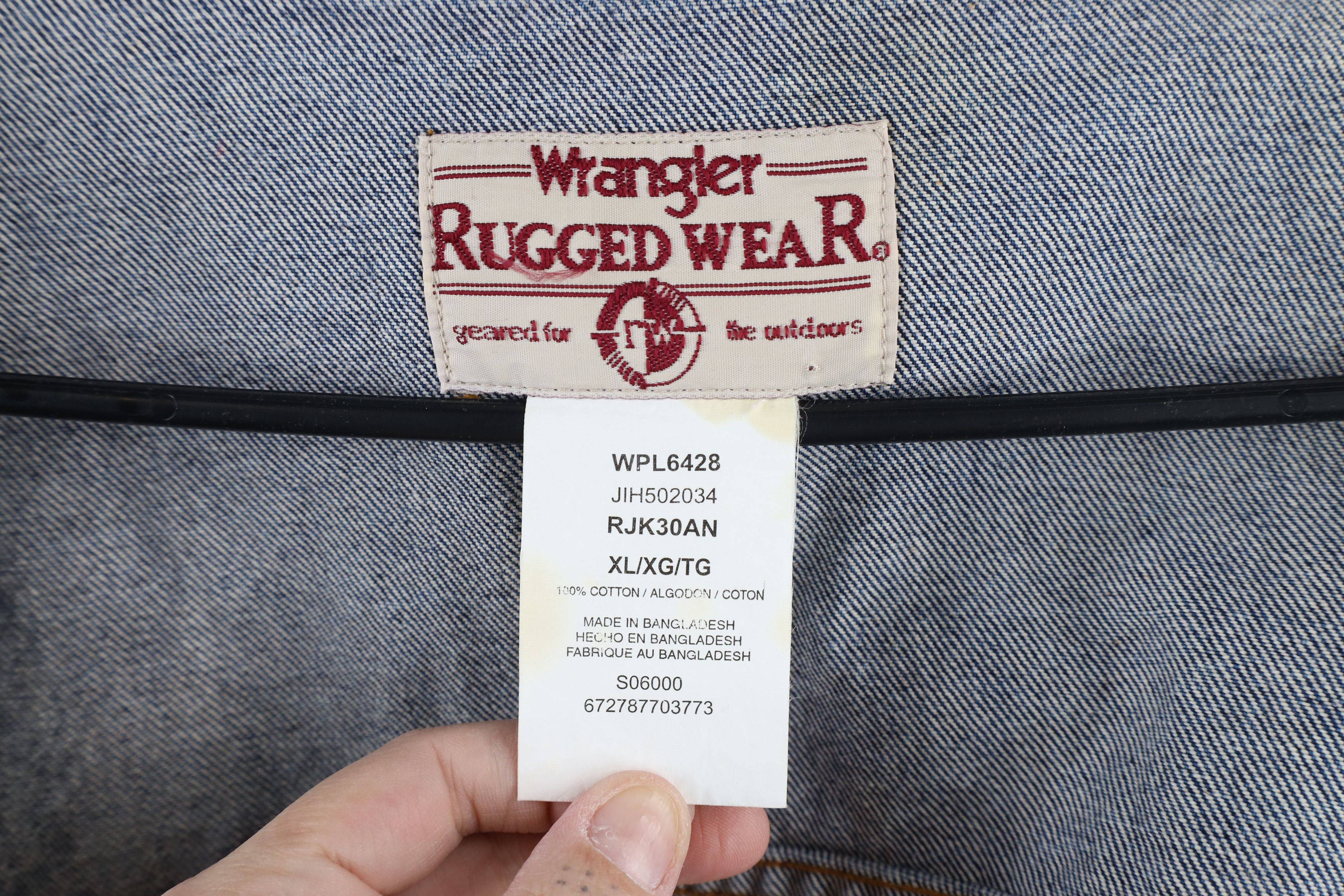 Vintage × Wrangler Vintage 90s Wrangler Denim Jean Trucker Vest Jacket Blue Size US XL / EU 56 / 4 - 7 Thumbnail