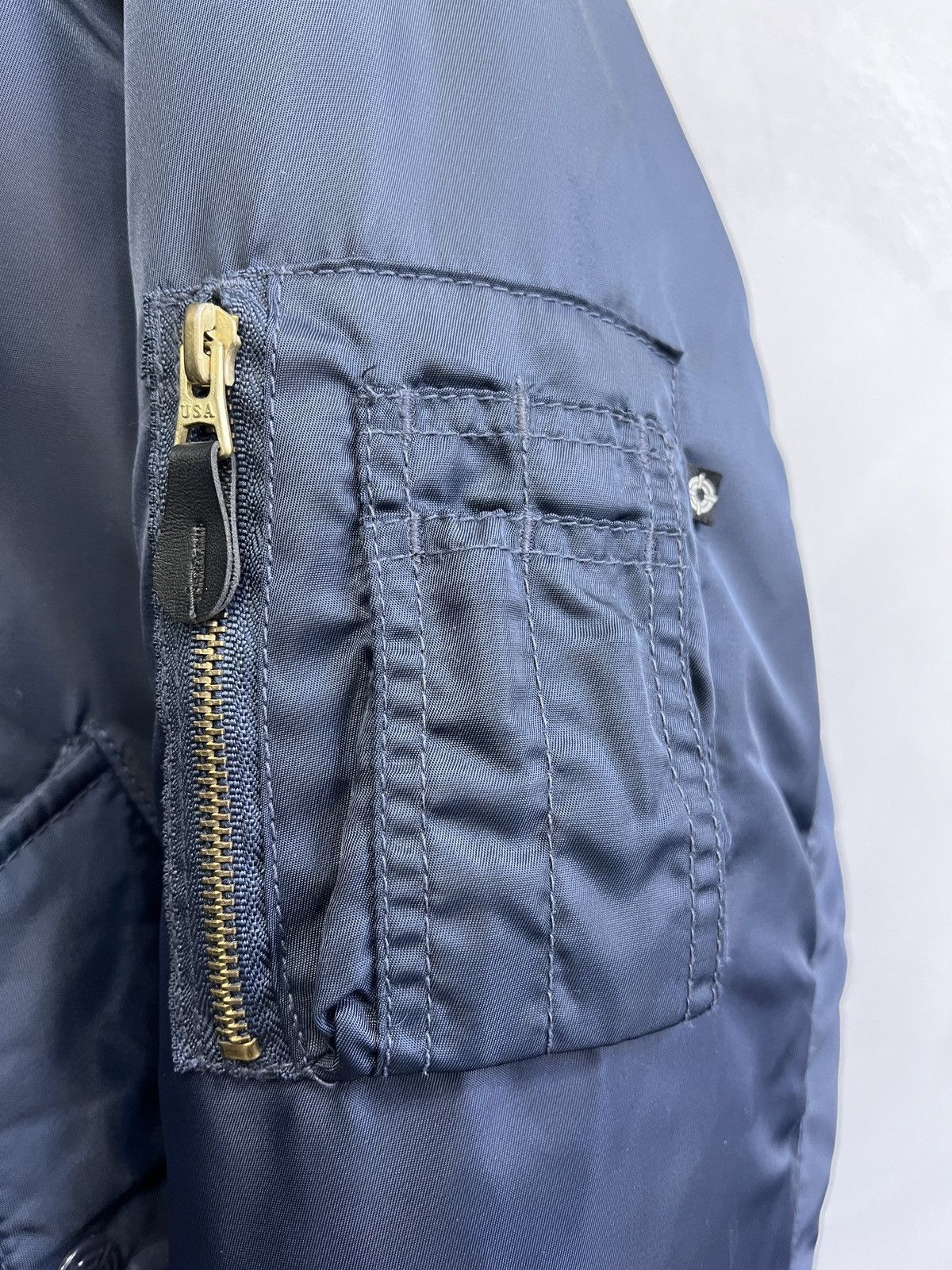 Alpha Industries MA-1 Bomber Jacket Navy Blue 90s Style