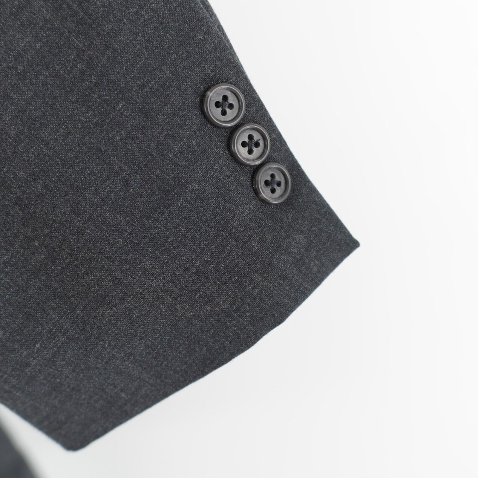 Vintage Tailors Row Deansgate Worsted Wool Gray USA 2 Button Blazer Size 42L - 3 Thumbnail