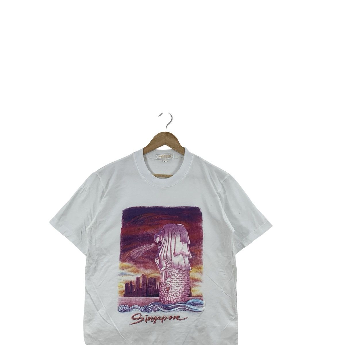 Vintage Vintage SINGAPORE Tourist Merlion Graphic Tee Shirt Top Size US M / EU 48-50 / 2 - 2 Thumbnail