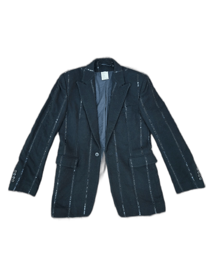 Ann Demeulemeester Ann Demeulemeester Sequined Wool Blazer Size L / US 10 / IT 46 - 1 Thumbnail
