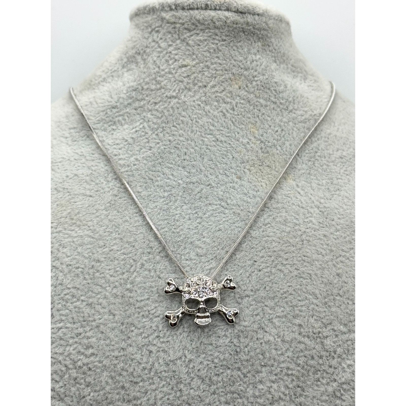 Other Vintage rhinestone skull snake chain necklace Size ONE SIZE - 2 Thumbnail