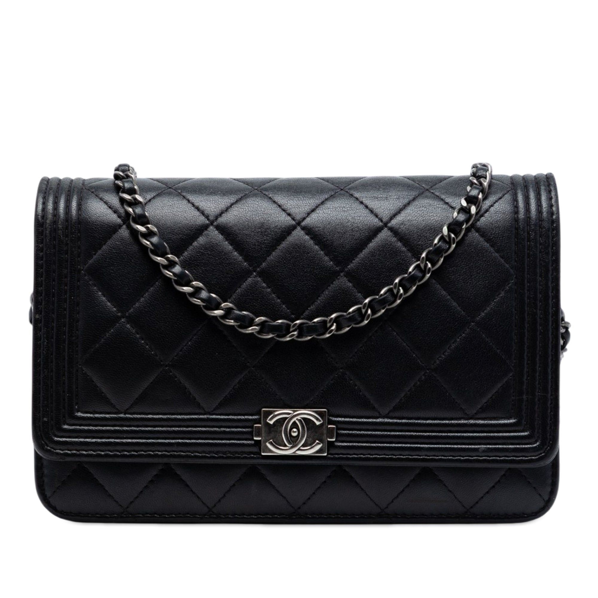 Chanel Quilted Lambskin Boy Wallet On Chain Size ONE SIZE - 1 Thumbnail