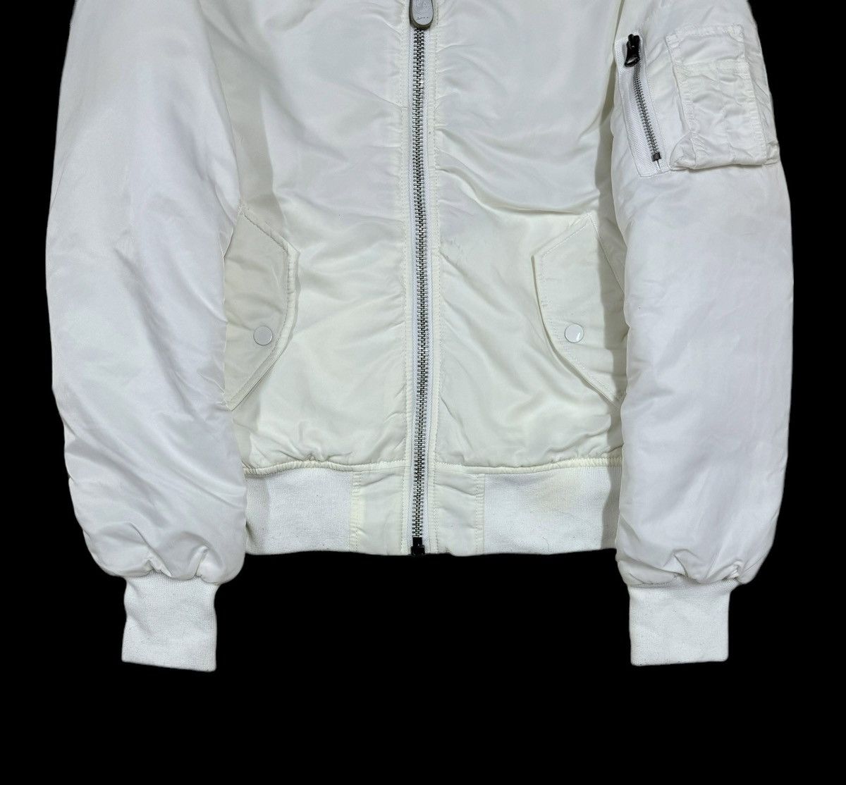 Alpha Industries X Larne White Ma-1 Bomber Jacket