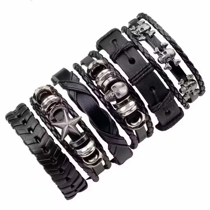 Jewelry Skull Head Multilayer Bracelet Size ONE SIZE - 2 Thumbnail