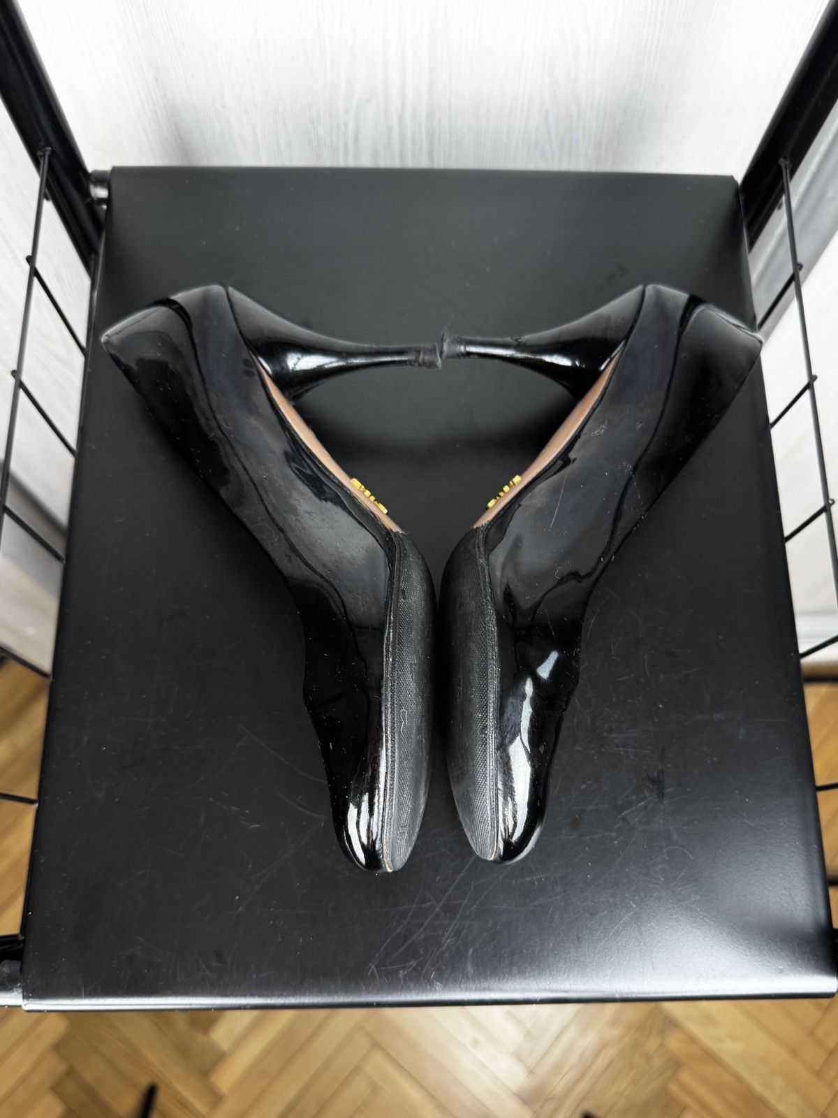 Prada Prada Women’s High Heels Shoes Platform Black Patent Leather Size US 6 / IT 36 - 15 Thumbnail