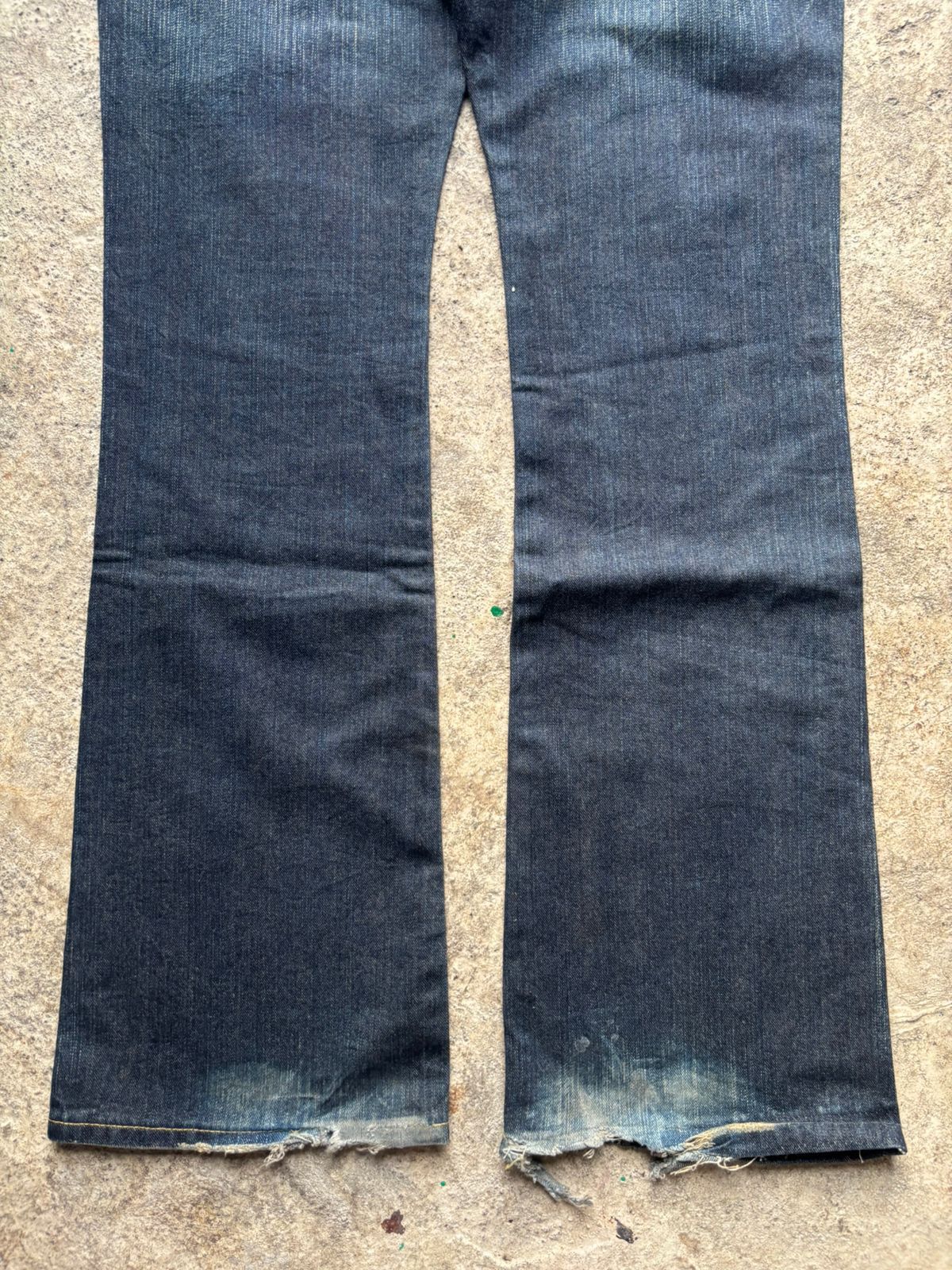 Japanese Brand 2000s Japanese Edwin Claw Marks Distressed Bootcut Jeans Size US 31 - 12 Thumbnail