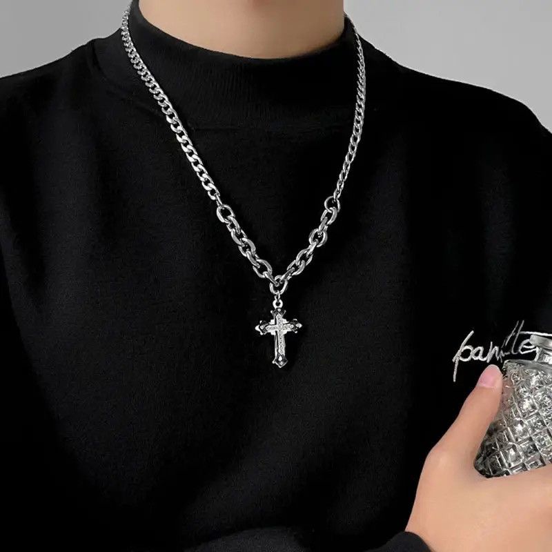 Other Retro punk necklace cross chain rock gothic style Size ONE SIZE - 1 Thumbnail