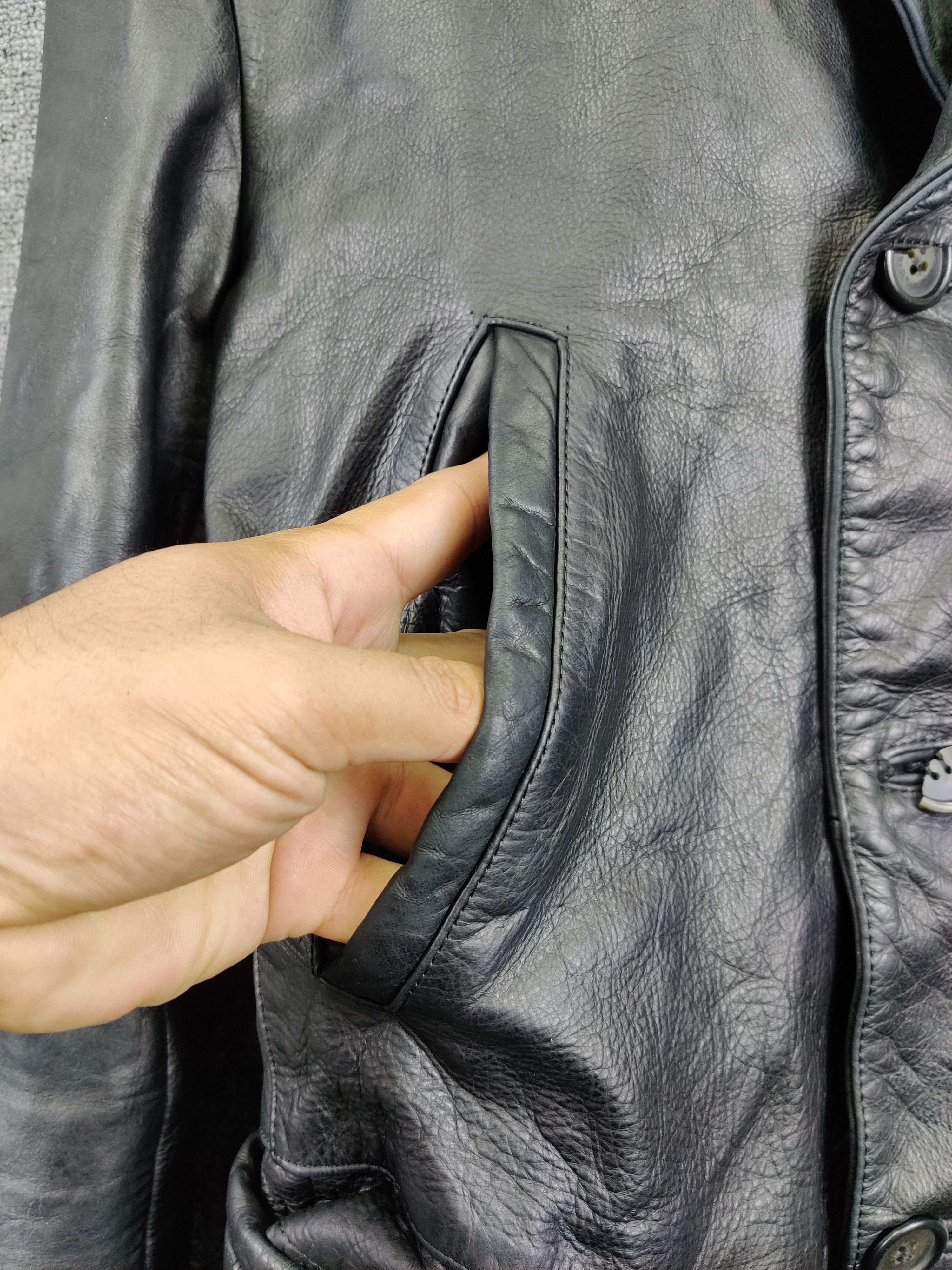 Versus Versace Vintage Versus Versace Double Burton Leather Fur Jacket Size US L / EU 52-54 / 3 - 8 Thumbnail