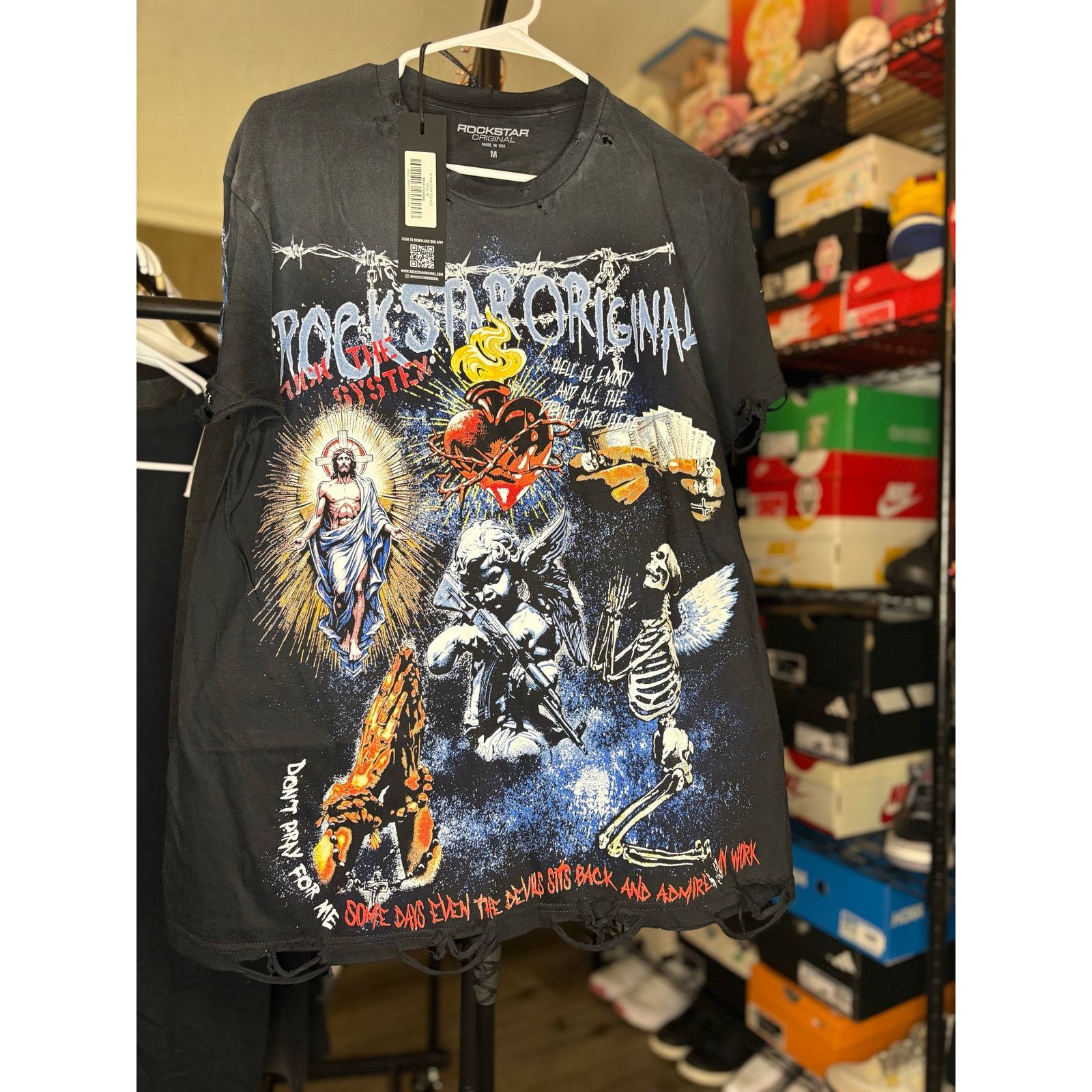 Rockstar Games NWT Sx. M - Men's Rockstar Blk Wash Tee Size US M / EU 48-50 / 2 - 3 Thumbnail
