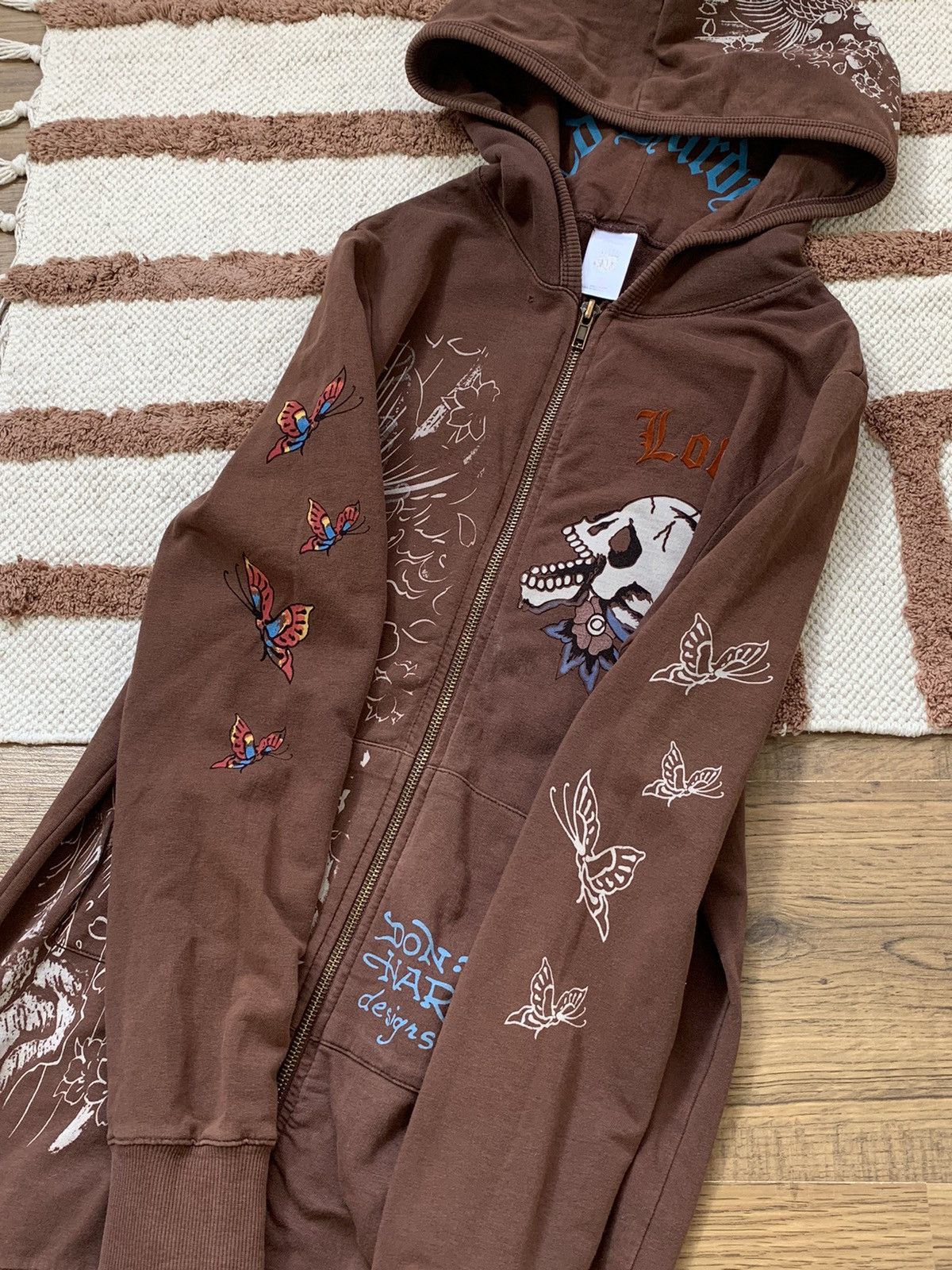 Ed Hardy VINTAGE ED HARDY JAPANESE STYLE 2000s LONG HOODIE Size M / US 6-8 / IT 42-44 - 8 Thumbnail