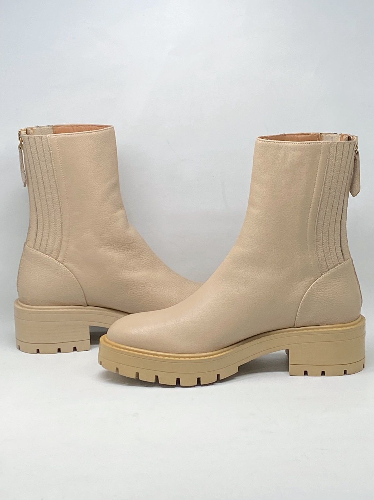 Aquazzura Aquazzura Saint Honore Leather Combat Booties size 36 Size US 6 / IT 36 - 1 Thumbnail