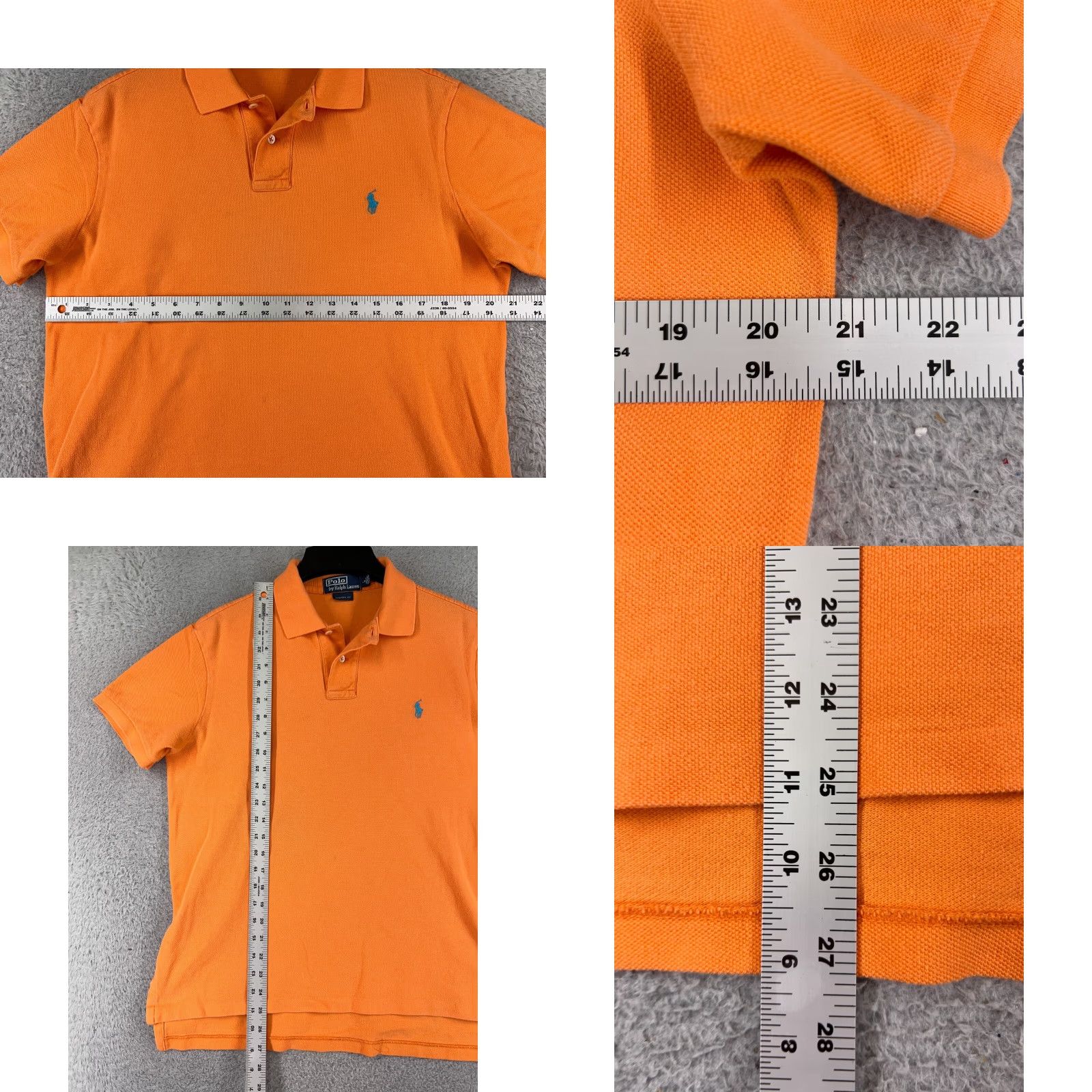 Ralph Lauren VINTAGE Ralph Lauren Polo Shirt Adult Large Orange 100% Cotton Knit Pony Mens Classic Polo Shirt Orange 1900s? Size US L / EU 52-54 / 3 - 8 Thumbnail