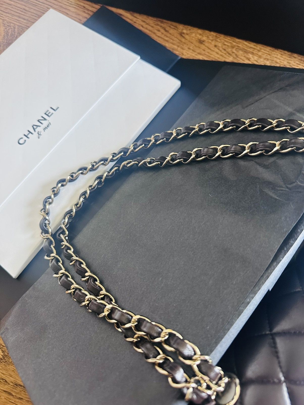 Chanel Chanel Double Flap Diamond Quilted Medium Dark Brown Size ONE SIZE - 5 Thumbnail