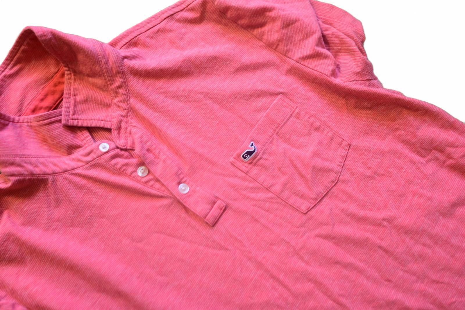 Vineyard Vines Men's Vineyard Vines Coral Pink Short Sleeve Polo Shirt Sz M Size US M / EU 48-50 / 2 - 2 Thumbnail