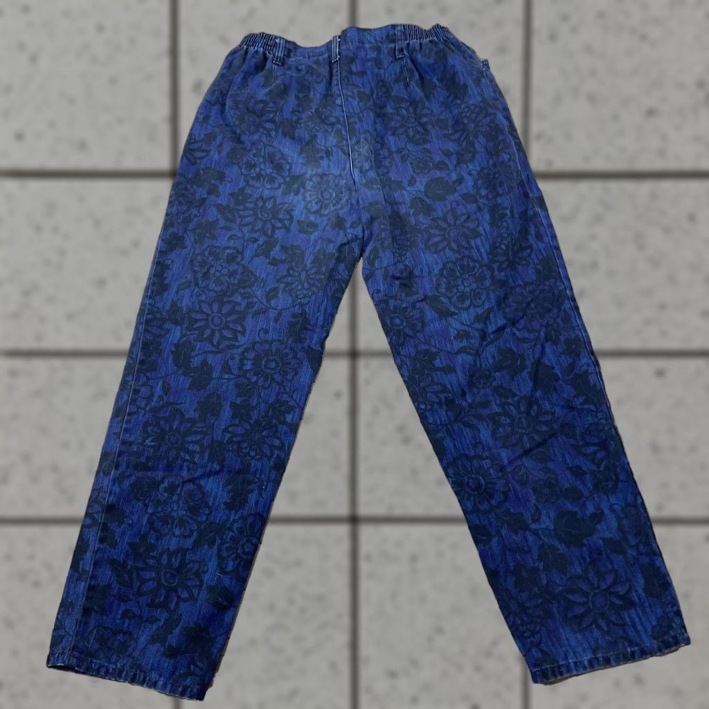 Vintage VINTAGE BLASS SPORT Pants Women 16 High Waist Floral Paisley Blue 90s Vintage Straight 32x30 Women's Pants Size 38" / US 16 / IT 52 - 1 Thumbnail