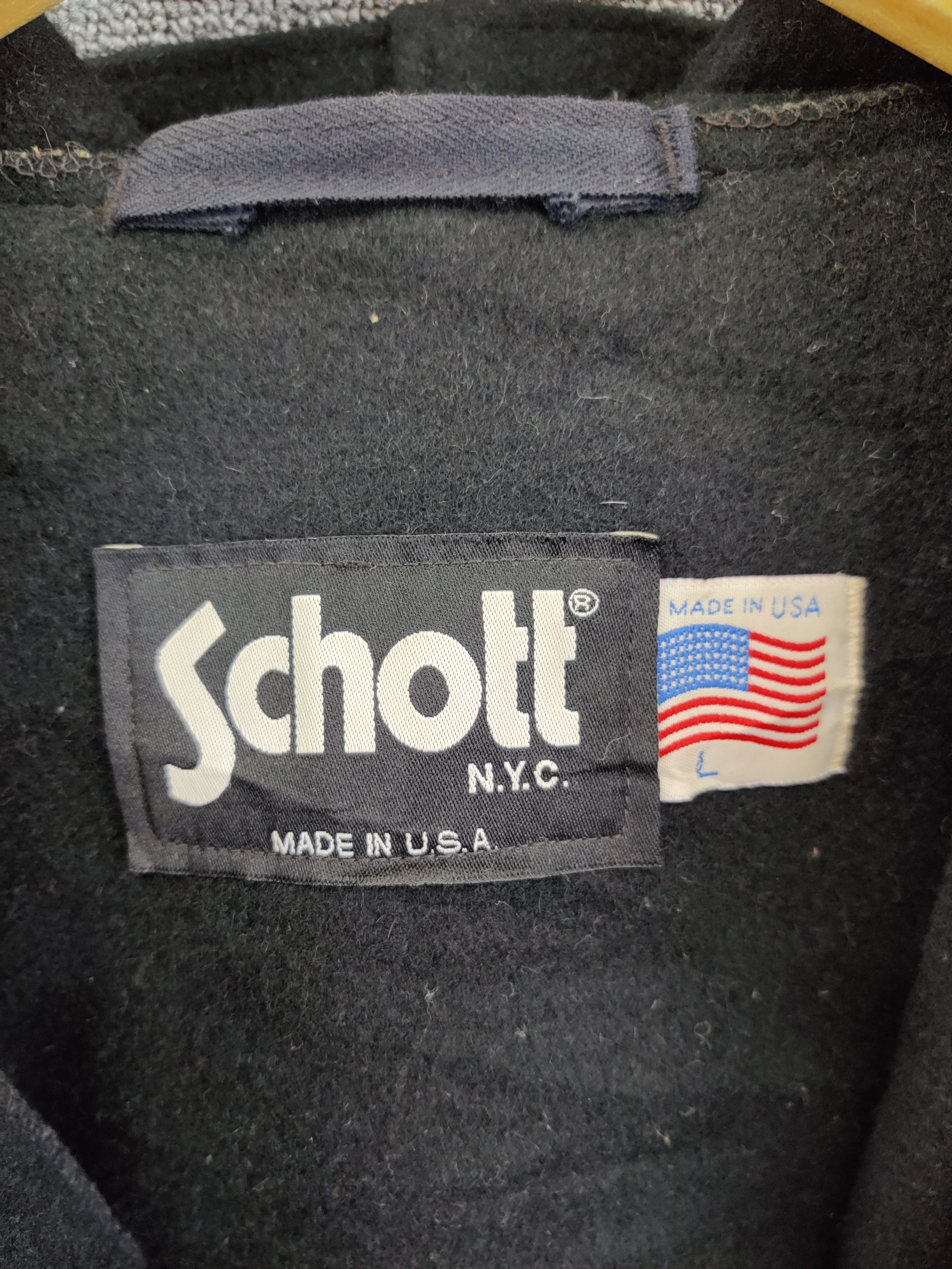 Schott Vintage Schott Double Breasted Duffle Wool Coat Jacket Size US L / EU 52-54 / 3 - 8 Thumbnail