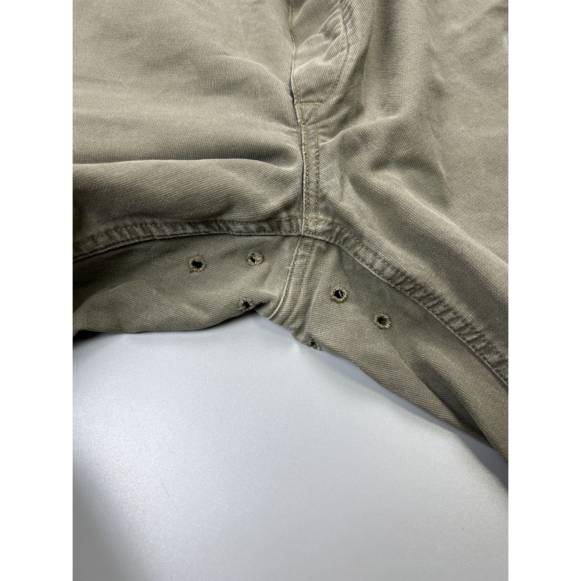 Vintage 1989 Vintage Olive Green Cargo Pants (Y0984) Size US 33 - 10 Thumbnail
