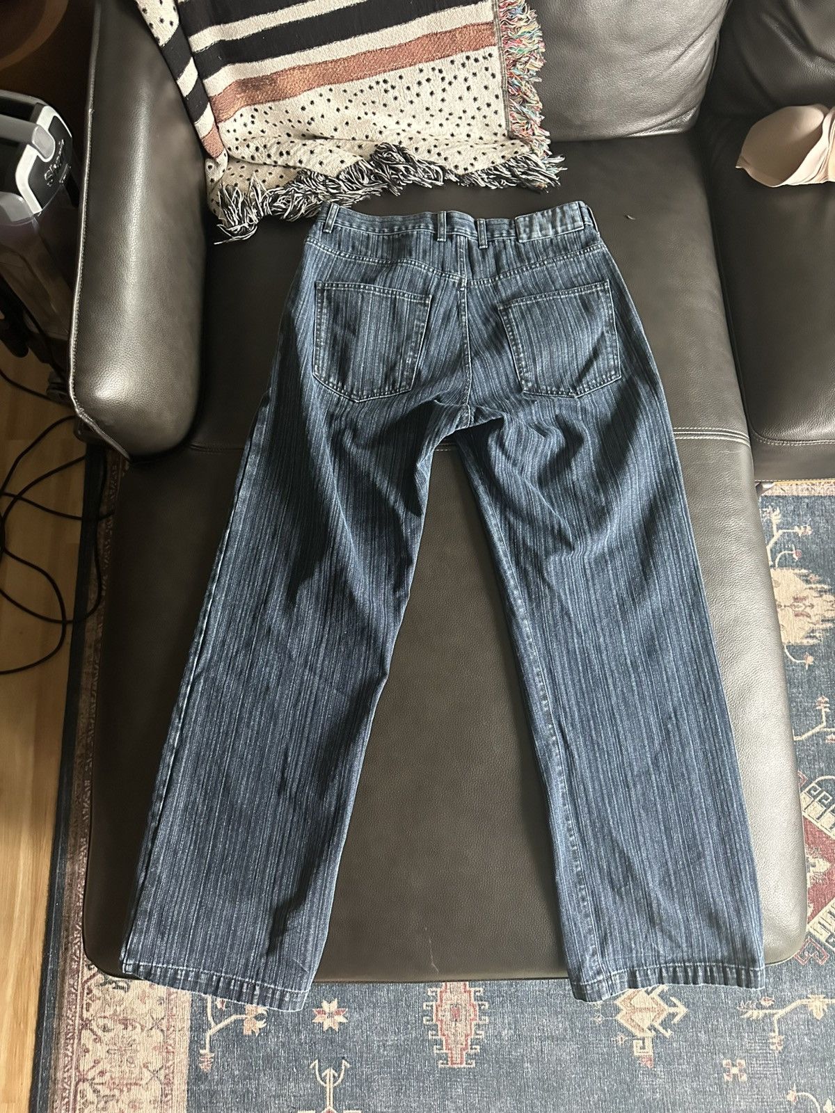 Mfpen NWT MFPEN STRAIGHT CUT JEANS - BLUE STRIPE Size US 34 / EU 50 - 5 Thumbnail