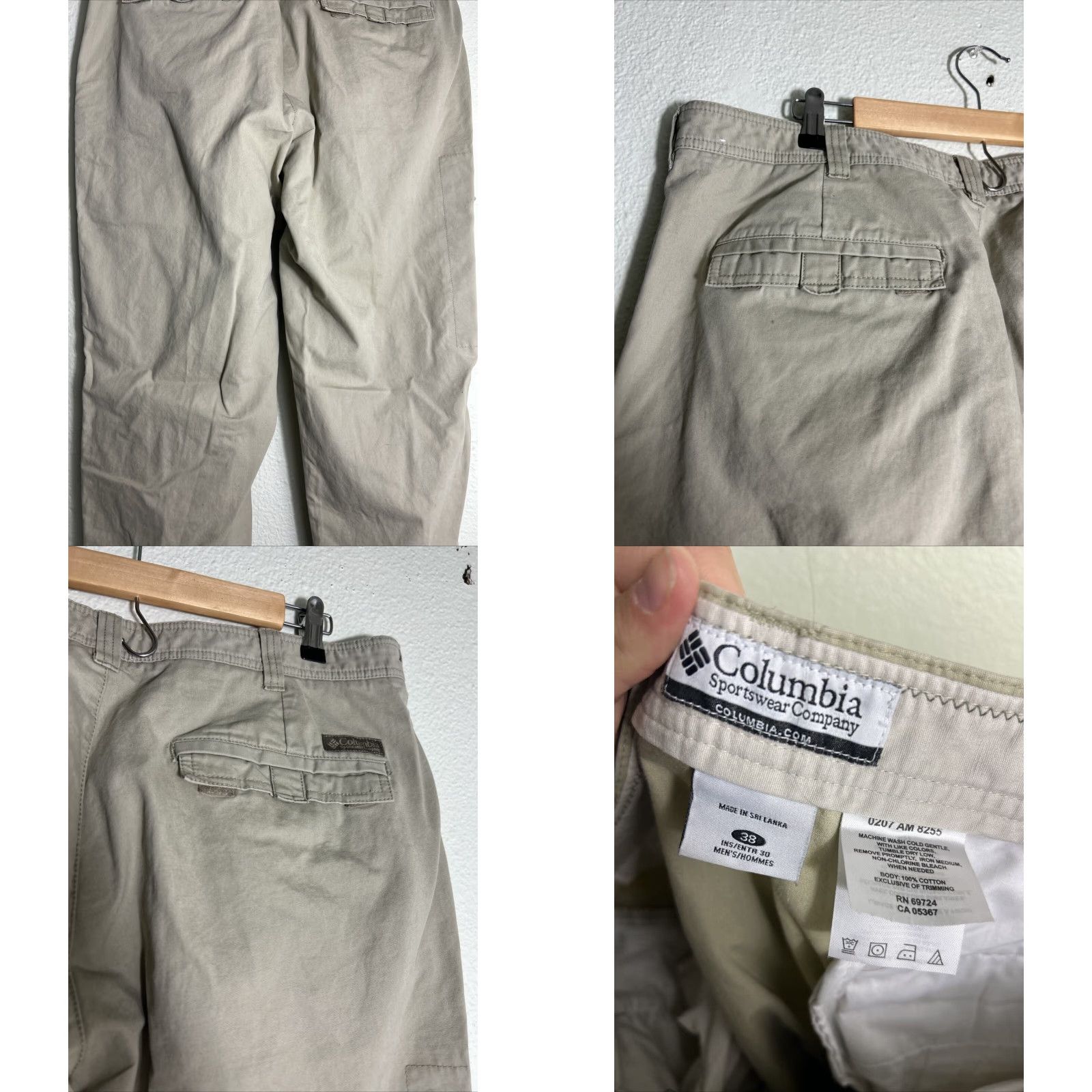 Vintage Columbia Khakis Pants Men 38 Regular Beige 38x30 Hiking Style 0207 AM 8255 Size US 38 / EU 54 - 9 Thumbnail
