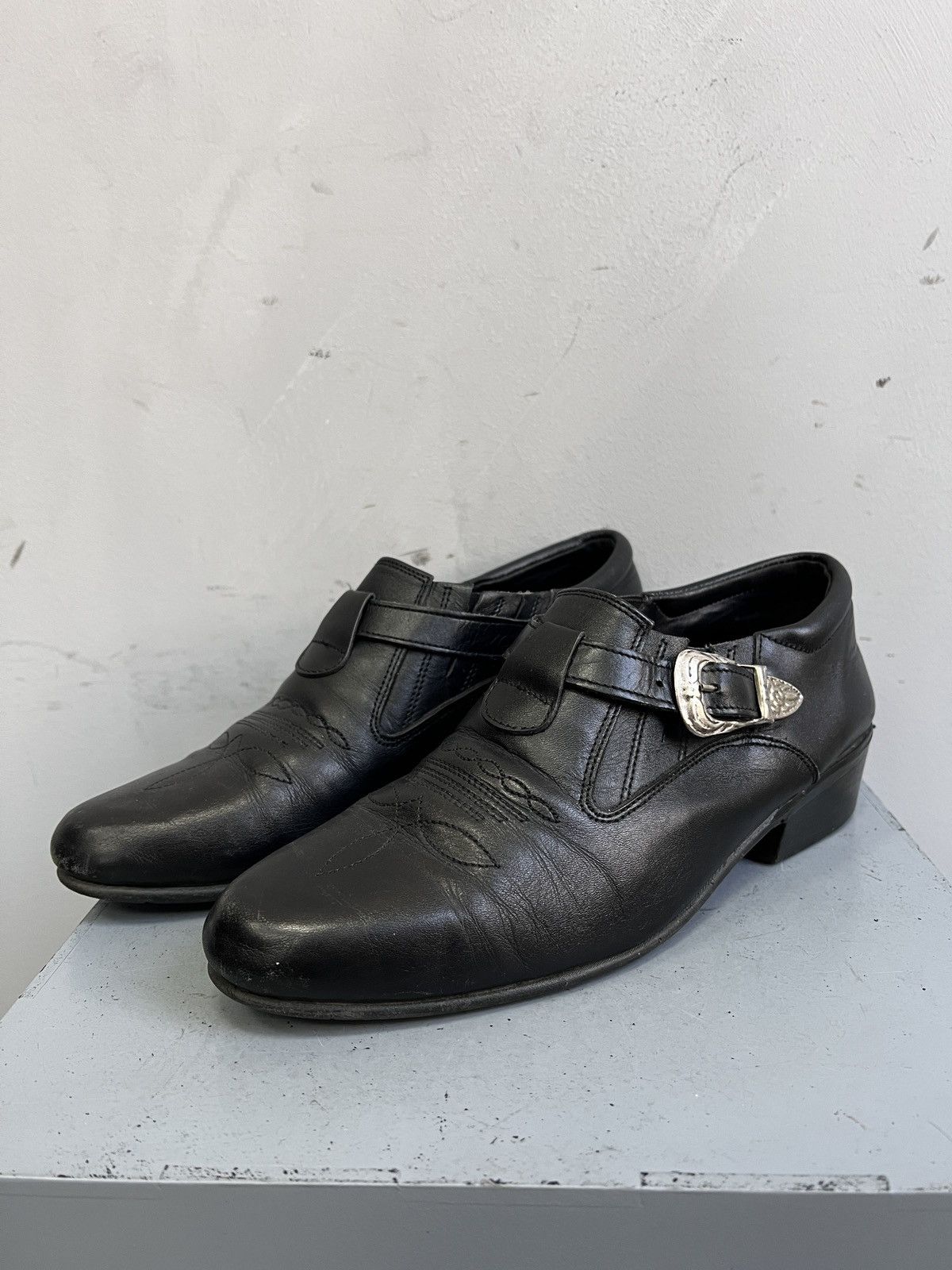 Guidi Guidi style black leather western classic avant garde moto Size US 8 / EU 41 - 5 Thumbnail