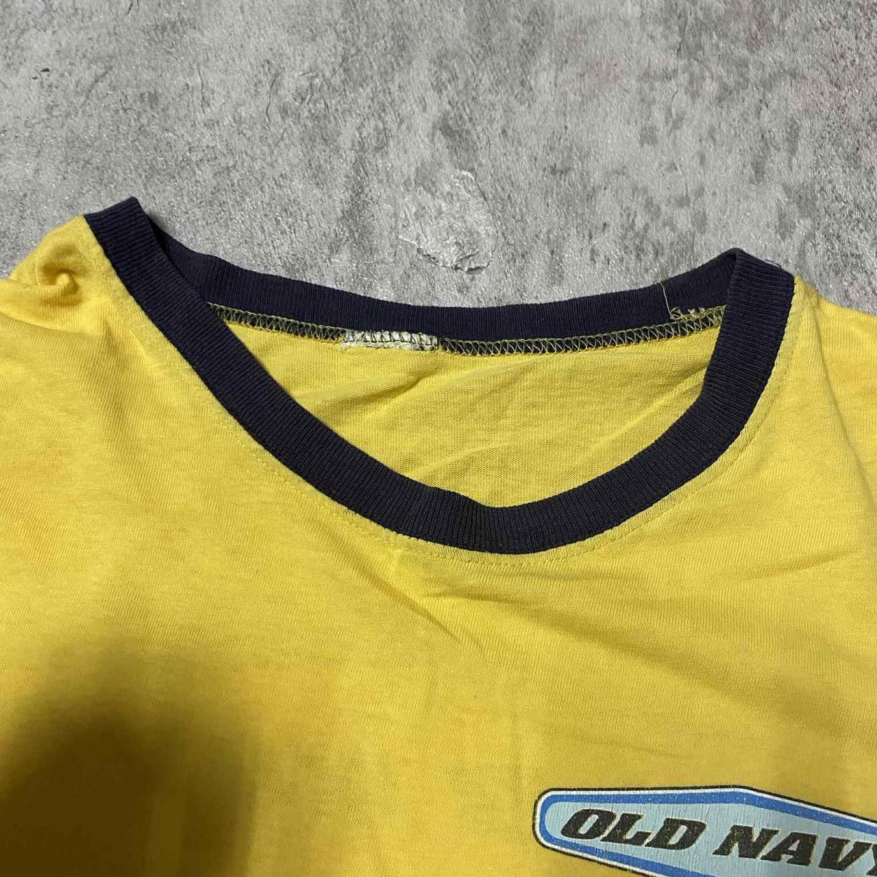 Old Navy Yellow and navy Old Navy cotton tee Size US L / EU 52-54 / 3 - 3 Thumbnail