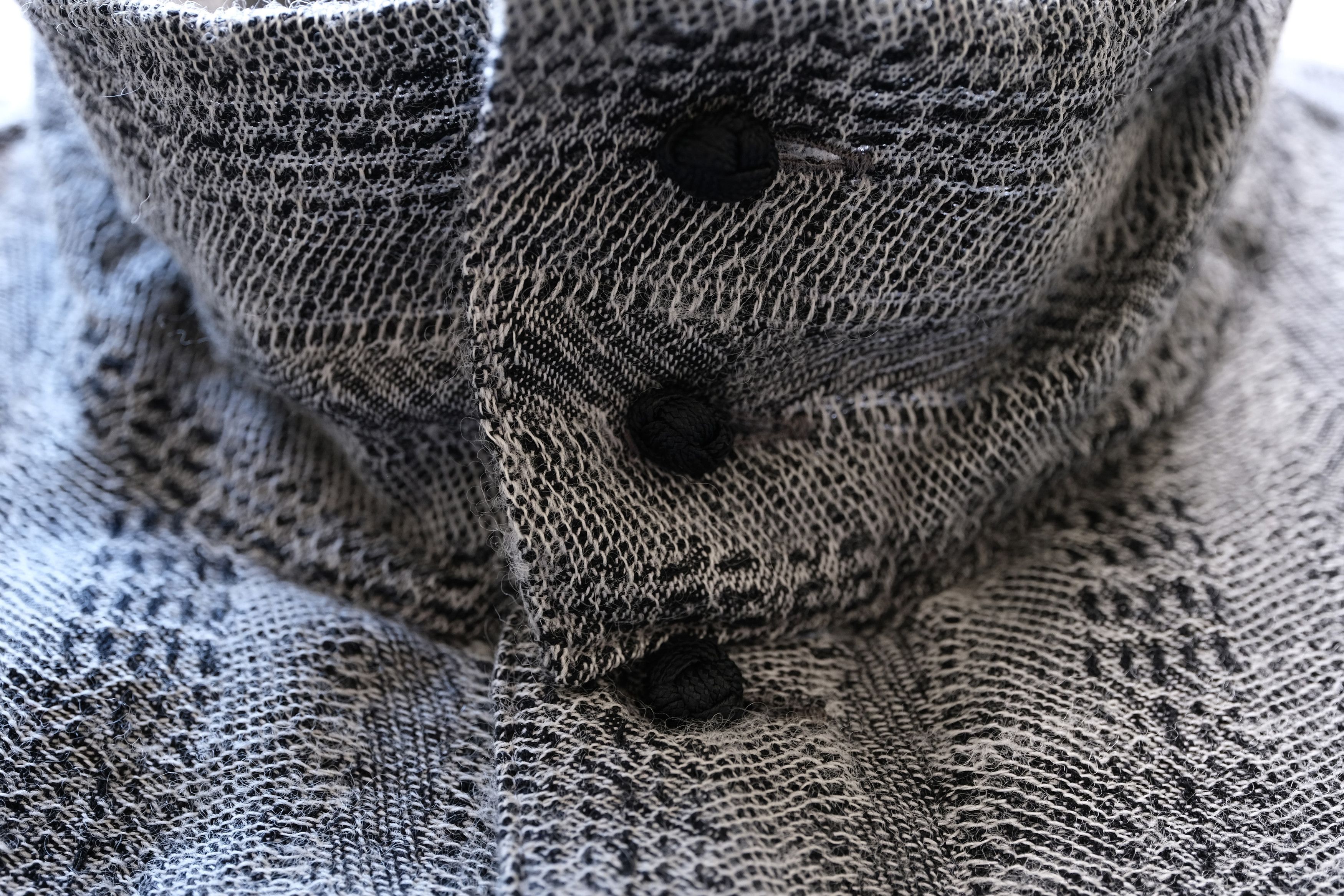 Yohji Yamamoto *RARE* Yohji Yamato Jacquard Stand Collar Shirt Size US L / EU 52-54 / 3 - 12 Thumbnail
