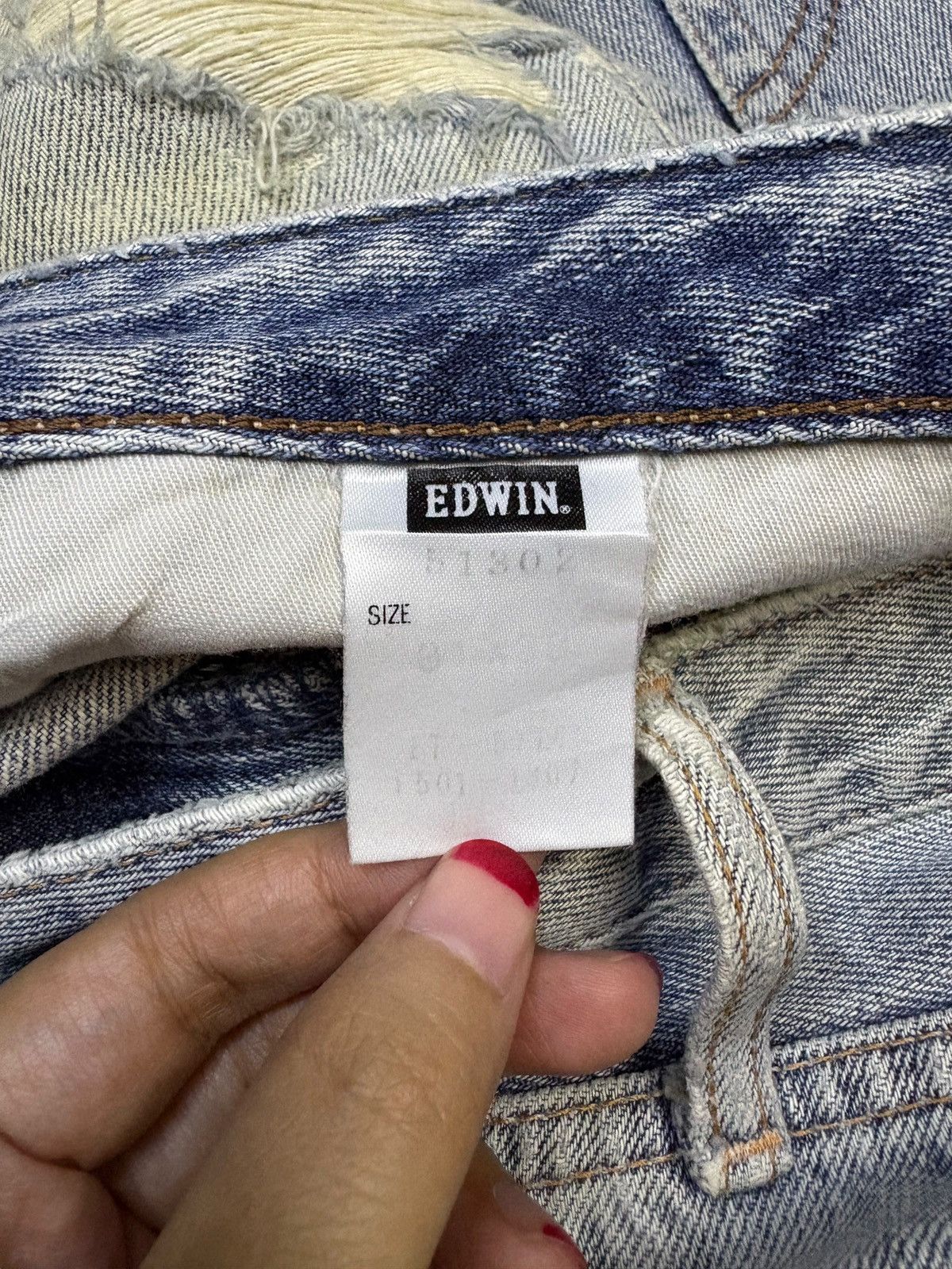 Edwin × Japanese Brand Vintage Japanese Edwin 503 Low Rize Mud Wash Loose Jeans Size US 32 / EU 48 - 10 Thumbnail