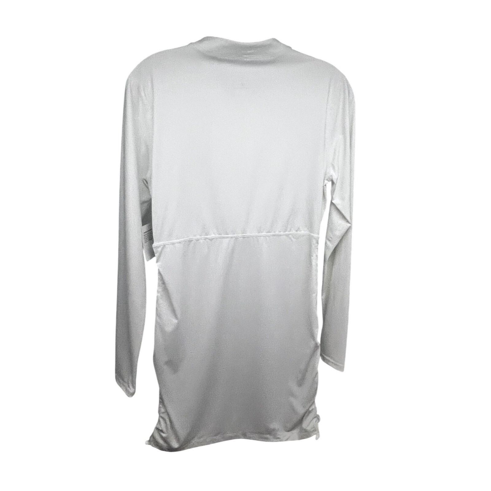 Athleta Athleta White Half Zip Ruched Guard Long Top Shirt M New Size M / US 6-8 / IT 42-44 - 2 Thumbnail