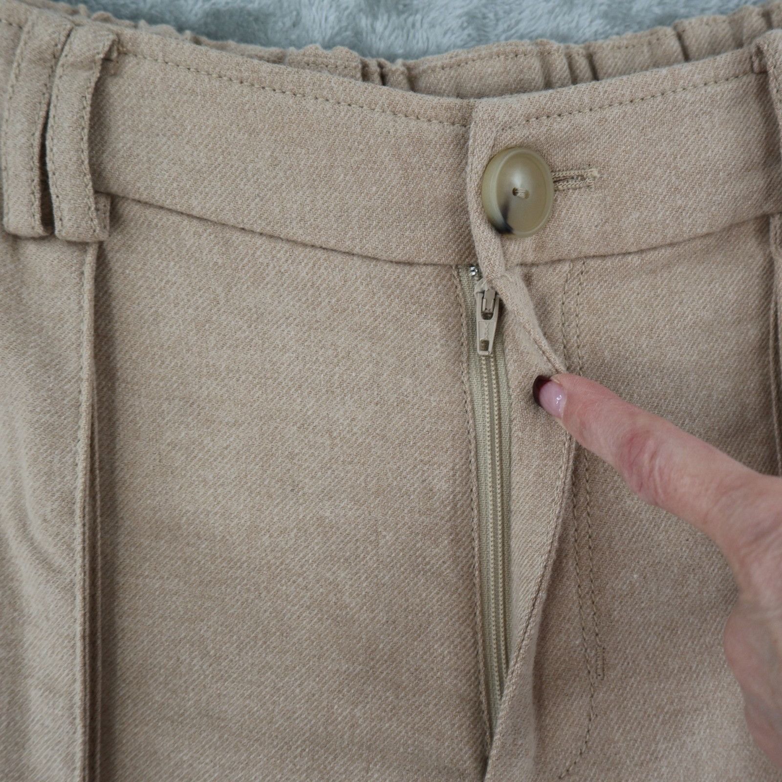Vince Vince Wide Leg Cargo Pant Women 8 Tan Utility High Rise Wool Size 30" / US 8 / IT 44 - 3 Thumbnail
