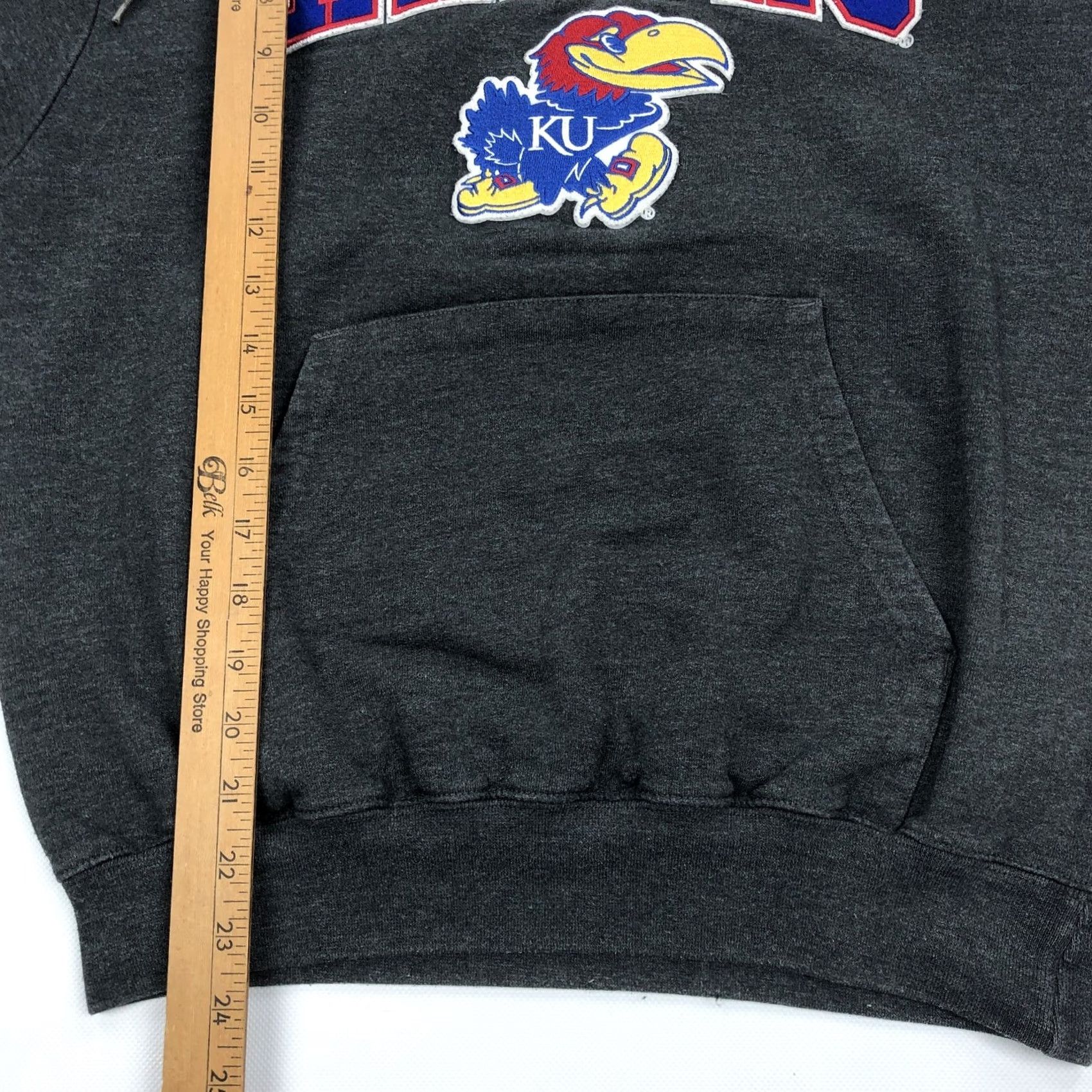 Champion Champion Kansas Jayhawks Hoodie Men's S Dark Gray Pullover Sweatshirt NCAA Size US S / EU 44-46 / 1 - 6 Thumbnail