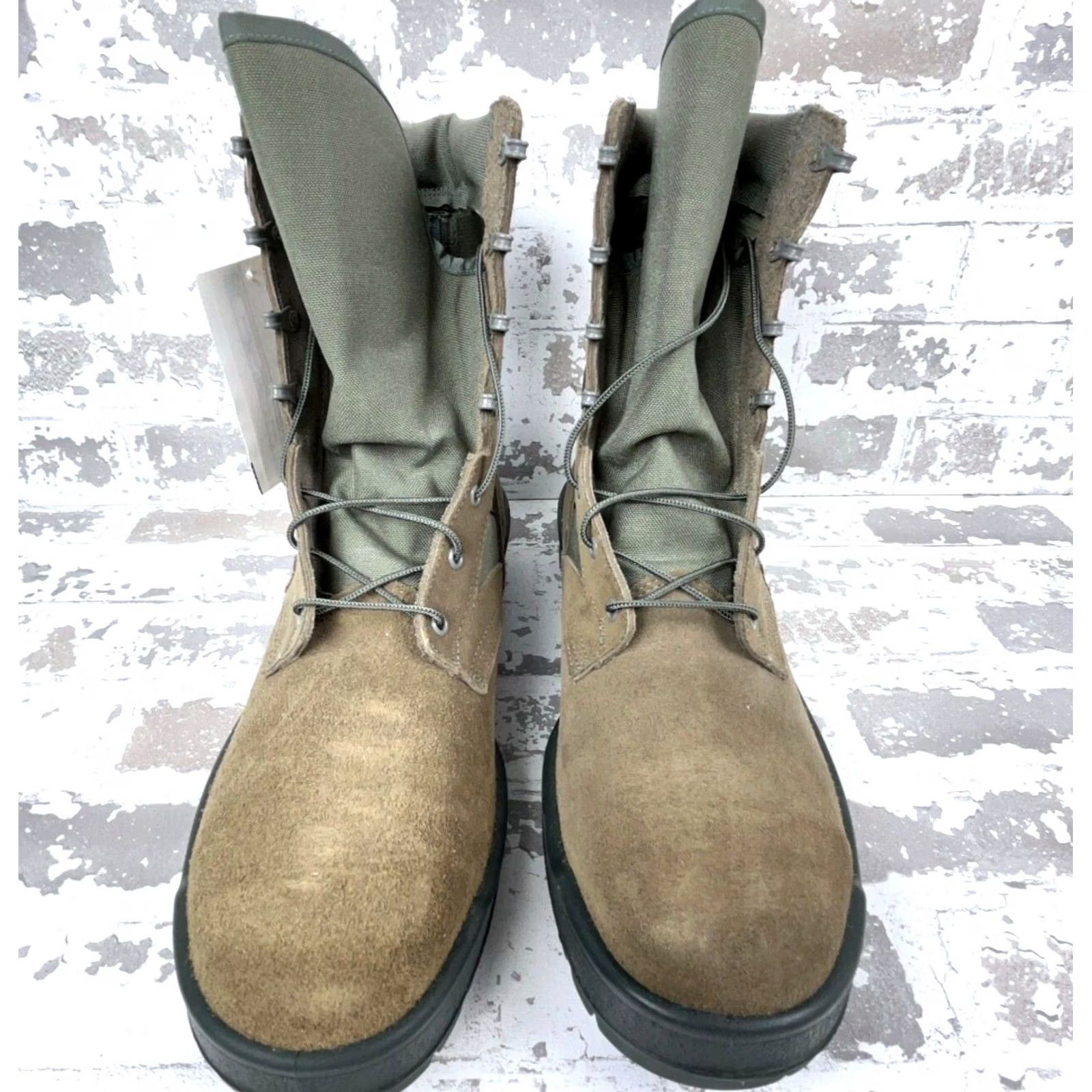 Vibram VINTAGE Army Military Sage Green Combat Boots Mens Size 15.5 R Vibram UFCW USA Boots Size US 15 / EU 48 - 6 Thumbnail