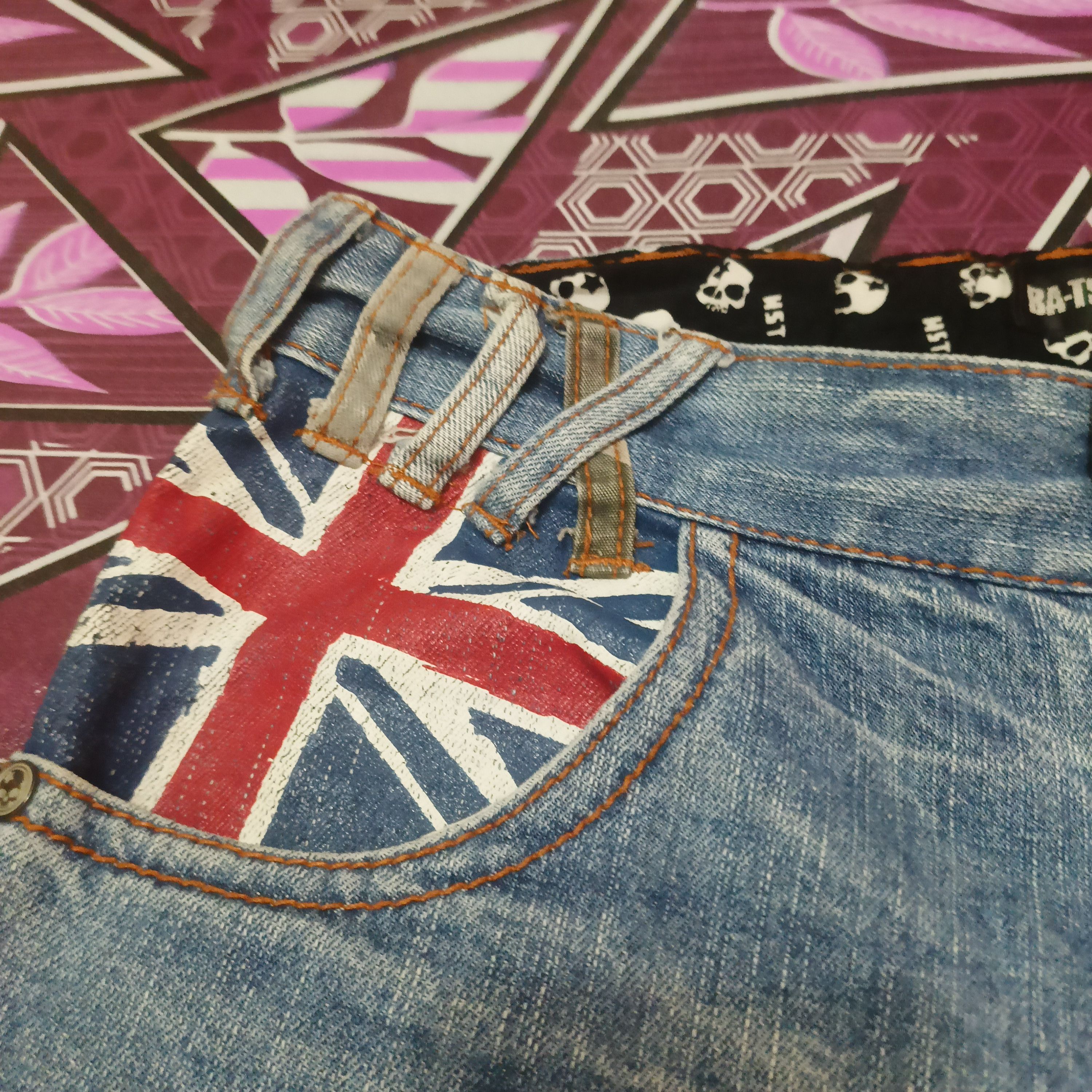 Japanese Brand RARE JEANS SKULLS BA-TSU STUDIOS BOY Flared Denim Size US 29 - 9 Thumbnail