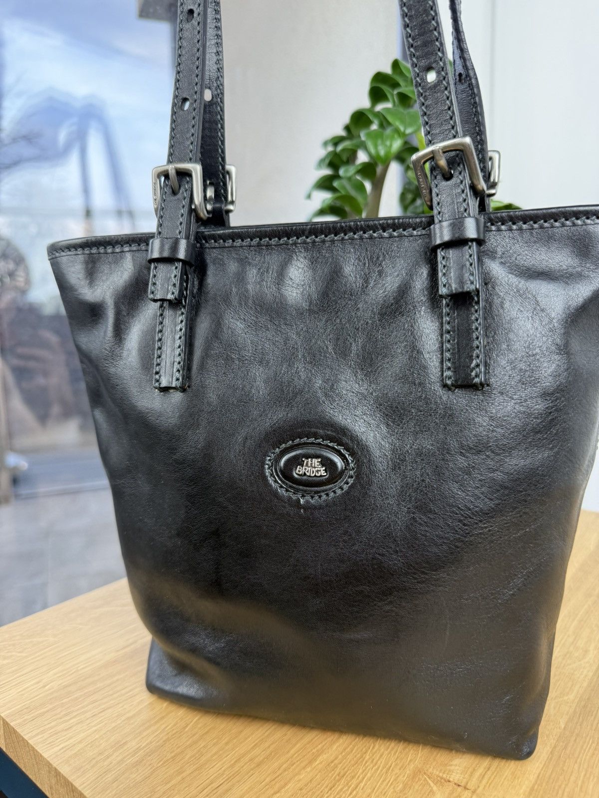 Vintage The Bridge Brown Leather Shoulder ​Bag Made In Italy Size ONE SIZE - 3 Thumbnail