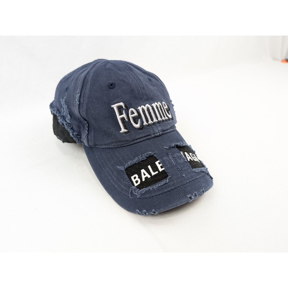 Balenciaga o1rshd1 Q:3 / Size: L / DUP/ Femme Logo Cap / Hat Blue/Black Size ONE SIZE - 4 Thumbnail