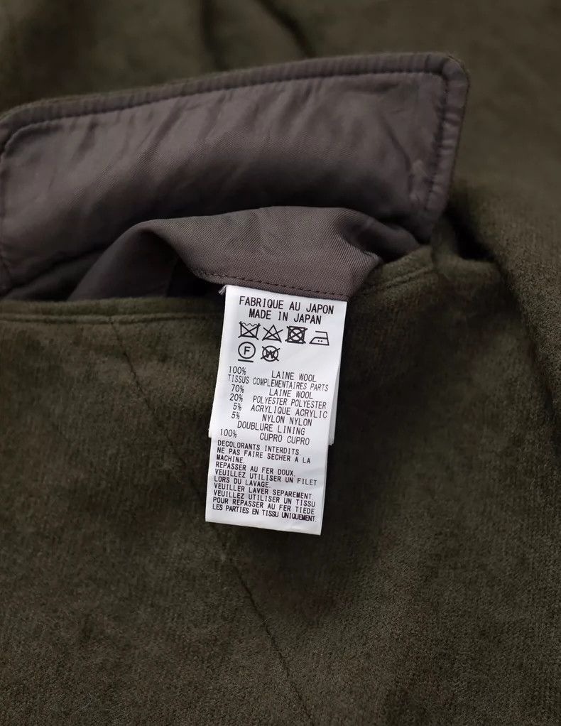 Yohji Yamamoto Yohji Yamamoto Moss-green concealed one-button felted wool Size US S / EU 44-46 / 1 - 8 Thumbnail