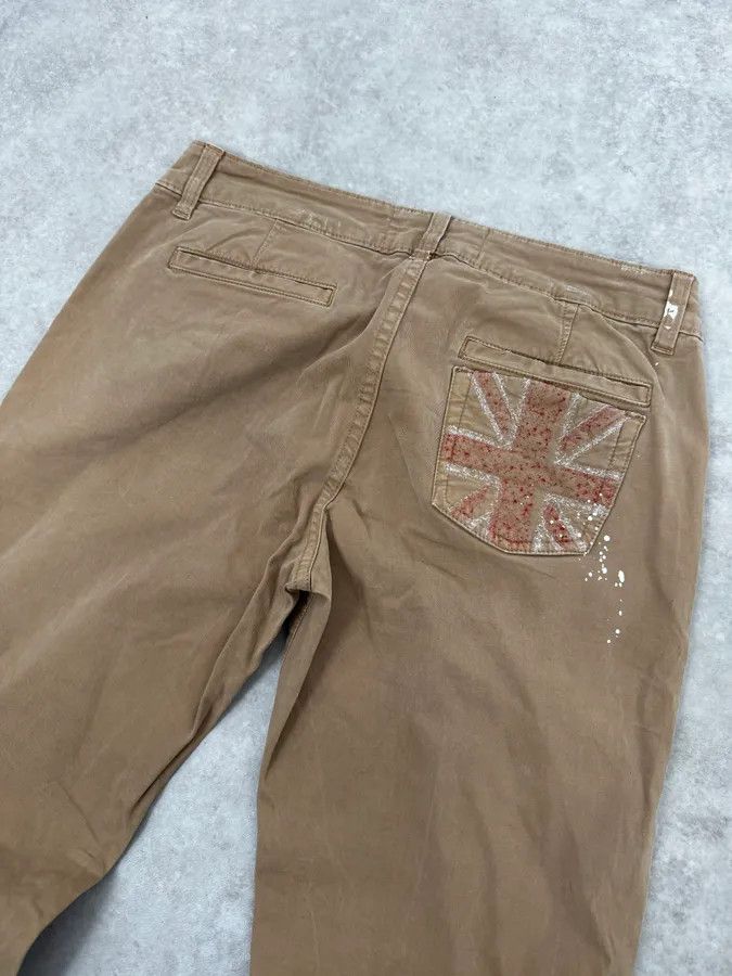 John Galliano 2010s John Galliano Skinny Beige UK Flag Pocket Pants Size US 30 / EU 46 - 7 Thumbnail