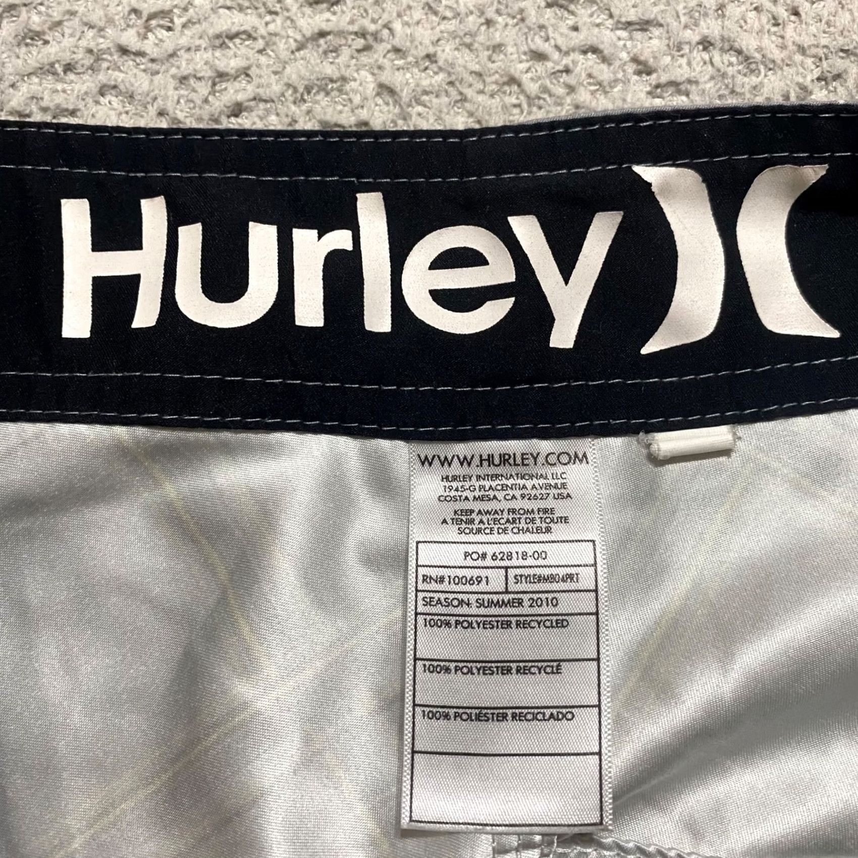 Hurley Hurley Mens Bermuda Shorts 31 Multicolor Plaid Check Quick Dry Pockets Inseam 10" Outdoor Beach Casual Regular Size 31 Mens Size US 31 - 3 Thumbnail
