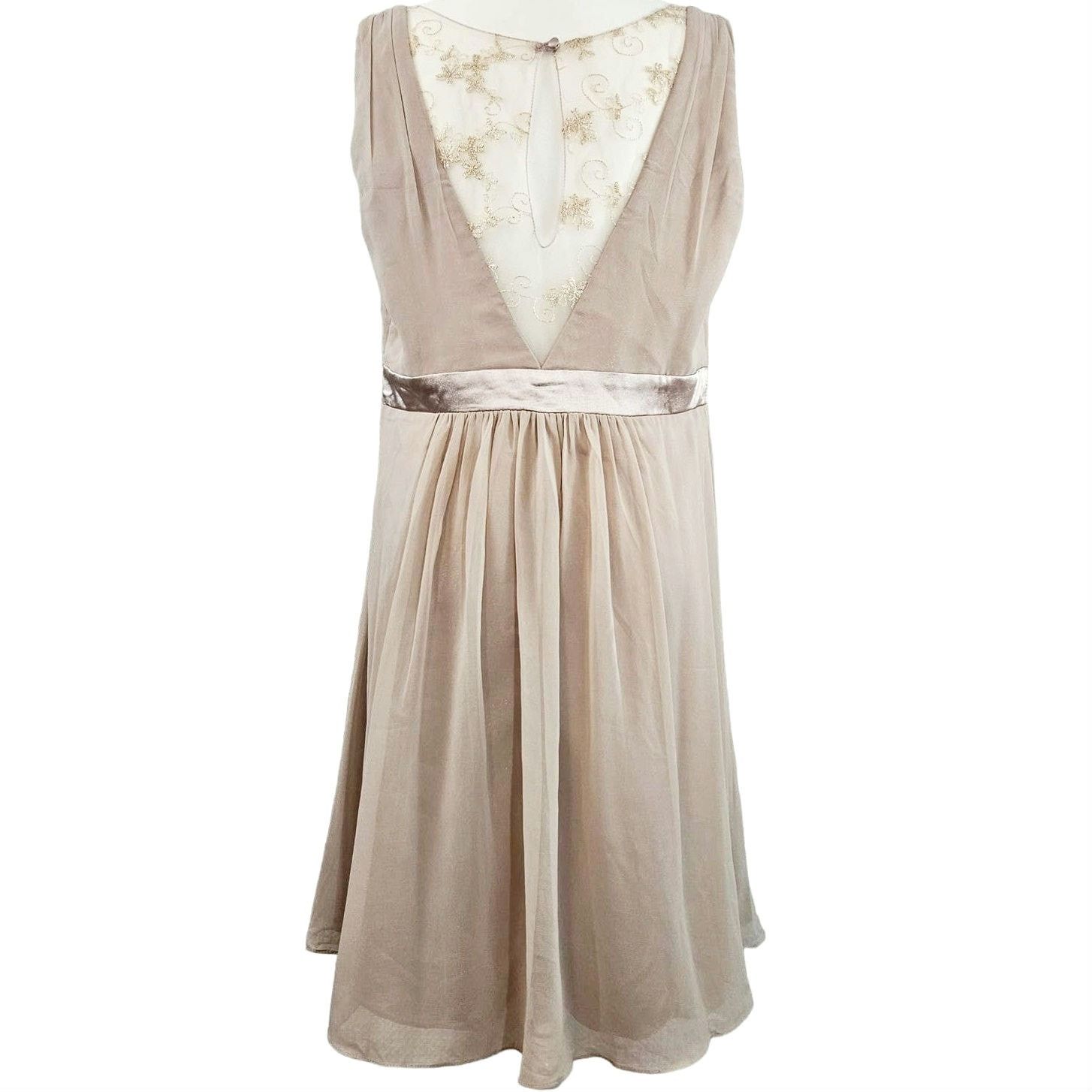 Other Alisa Pan Rhinestone Satin Waist Dress Sz. 14 Champagne Size XL / US 12-14 / IT 48-50 - 2 Thumbnail