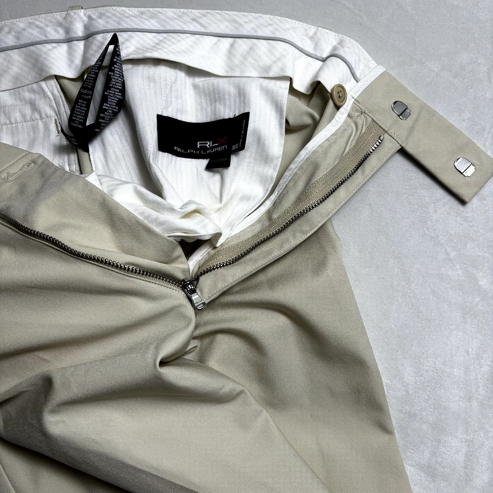 RLX Ralph Lauren RLX Ralph Lauren Men's Dress Pants 100% Polyester Light Khak Size 38R - 6 Thumbnail