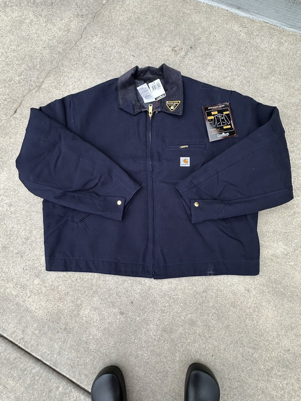 image of Vintage Deadstock Carhartt Canvas Jacket Made In Usa in Blue/Navy, Men's (Size 2XL)