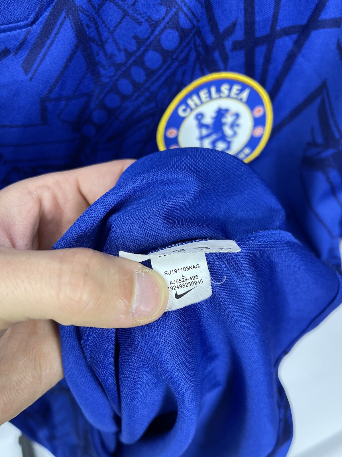 Chelsea Soccer × Nike CHELSEA 2019 2020 HOME FOOTBALL SHIRT JERSEY NIKE Size L Size US L / EU 52-54 / 3 - 6 Thumbnail