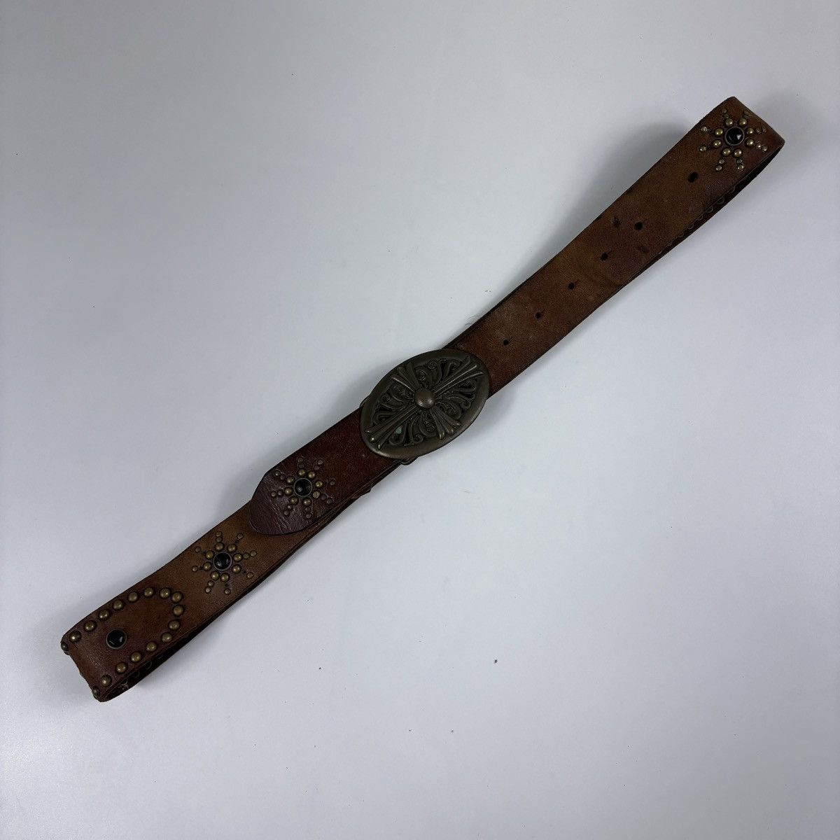 Vintage Vintage studded leather belt Size ONE SIZE - 1 Thumbnail