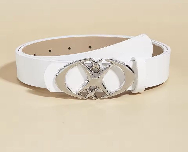 Japanese Brand White Triple Star Pu Leather Belt Size 30 - 1 Thumbnail