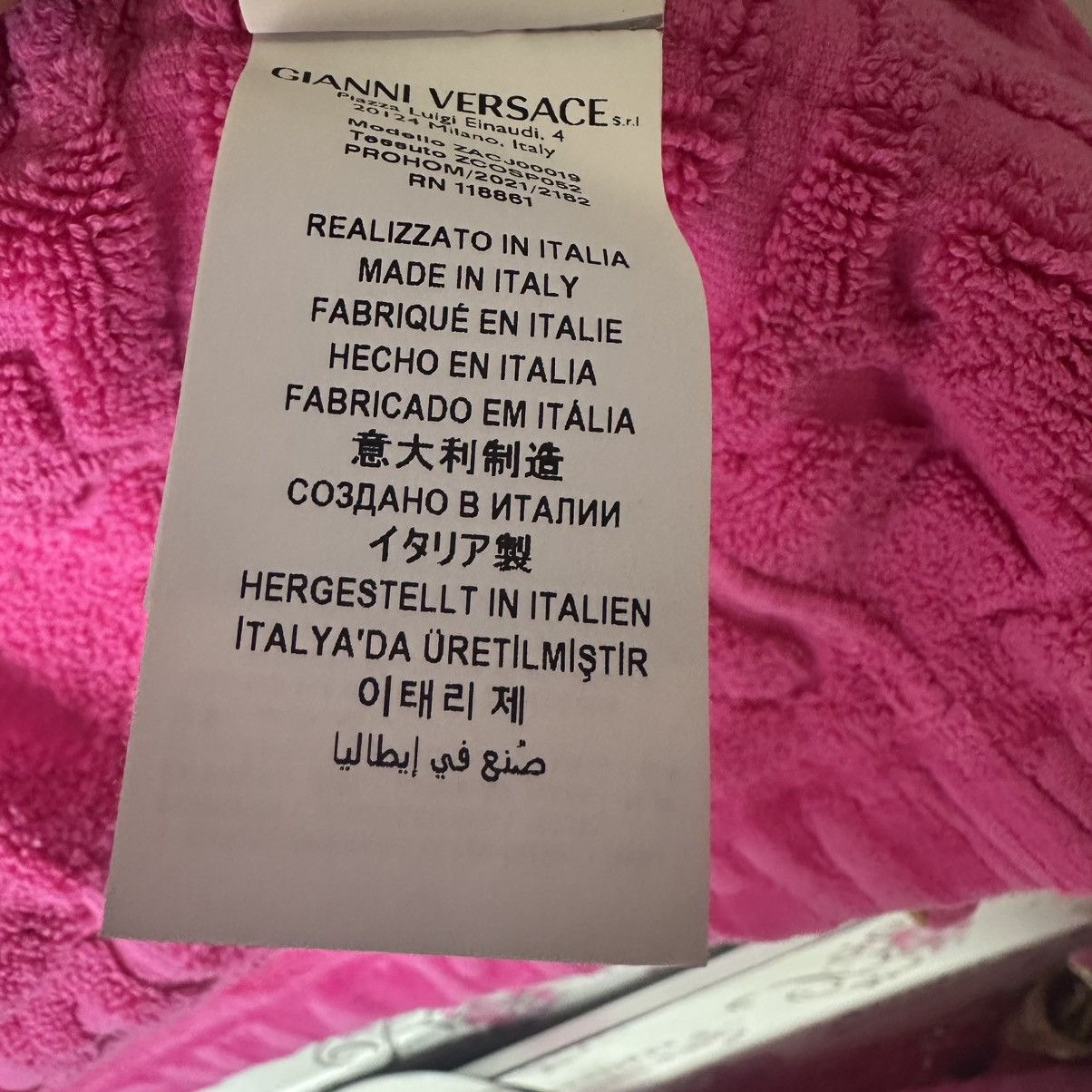 Versace Versace pink robe short with belt terry cloth towel Size S / US 4 / IT 40 - 5 Thumbnail