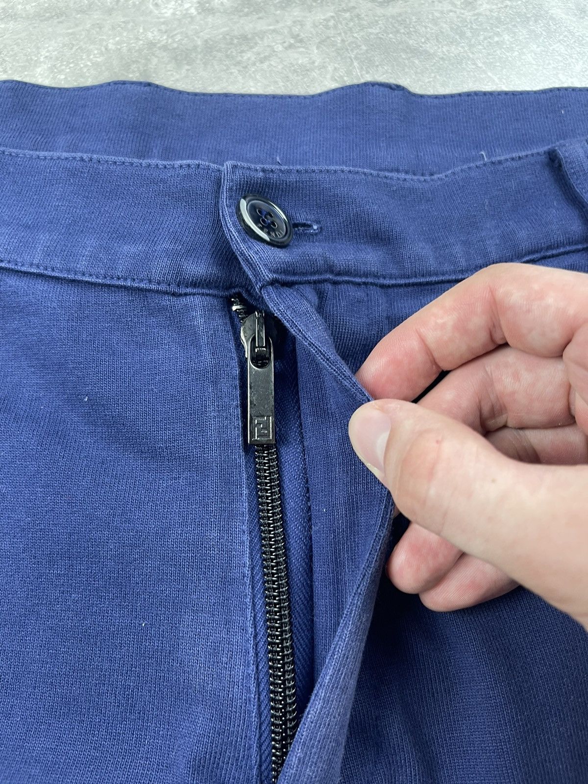 Fendi × Vintage Fendi Old Money Core Luxury Chino Cotton Shorts Blue Size US 32 / EU 48 - 9 Thumbnail