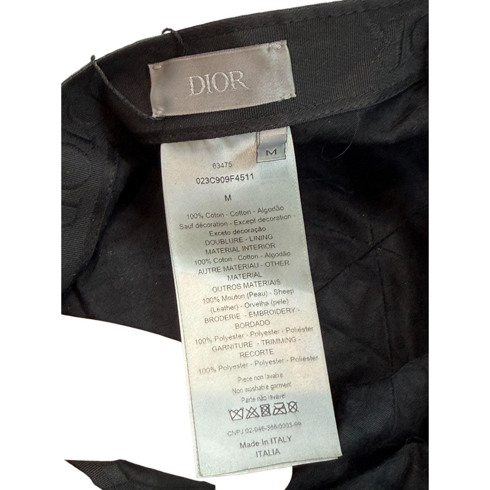 Dior Dior Floral Dad Hat Black Size 32 - 3 Thumbnail
