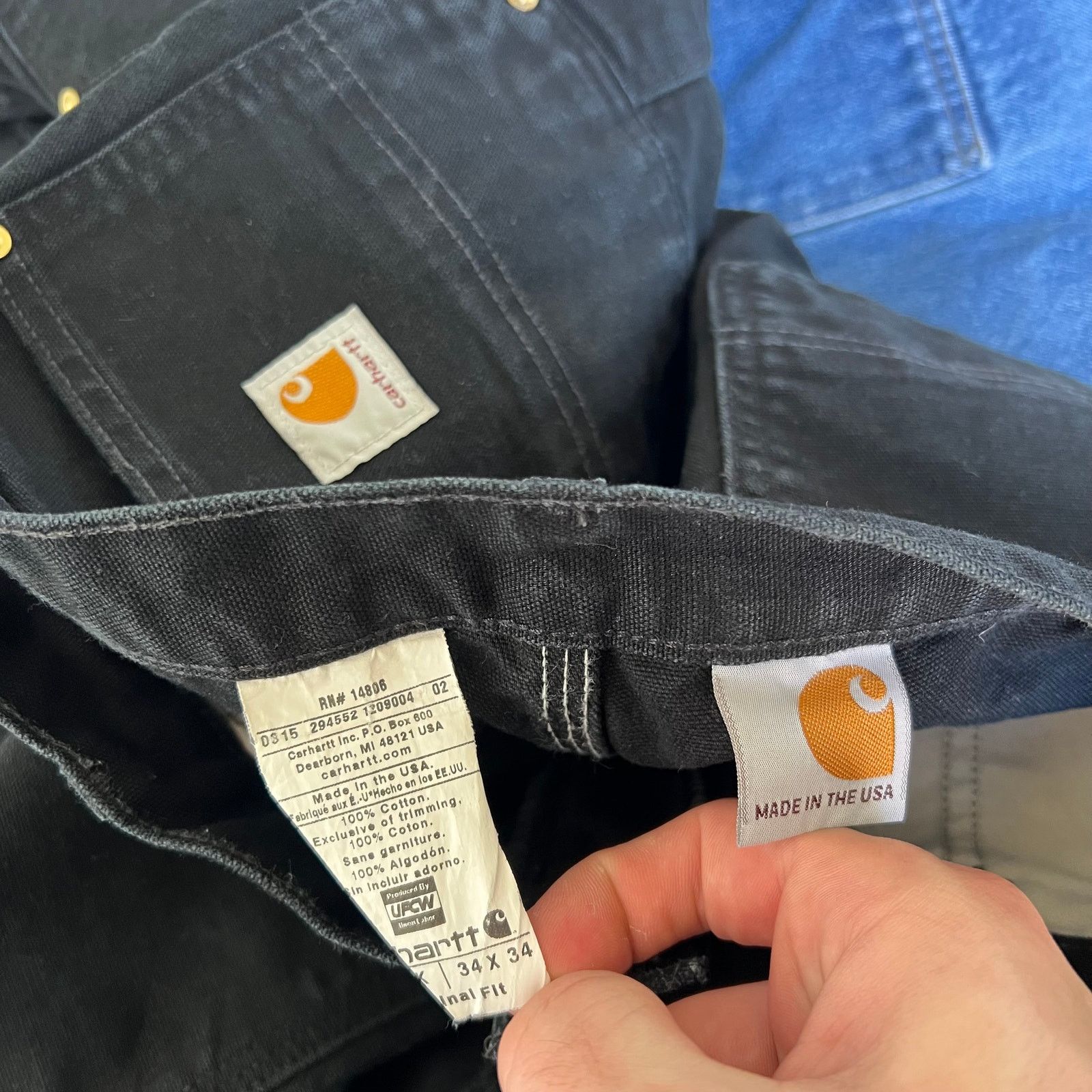 Carhartt × Vintage Carhartt black double knee work wear carpenter pants Size US 31 - 6 Thumbnail