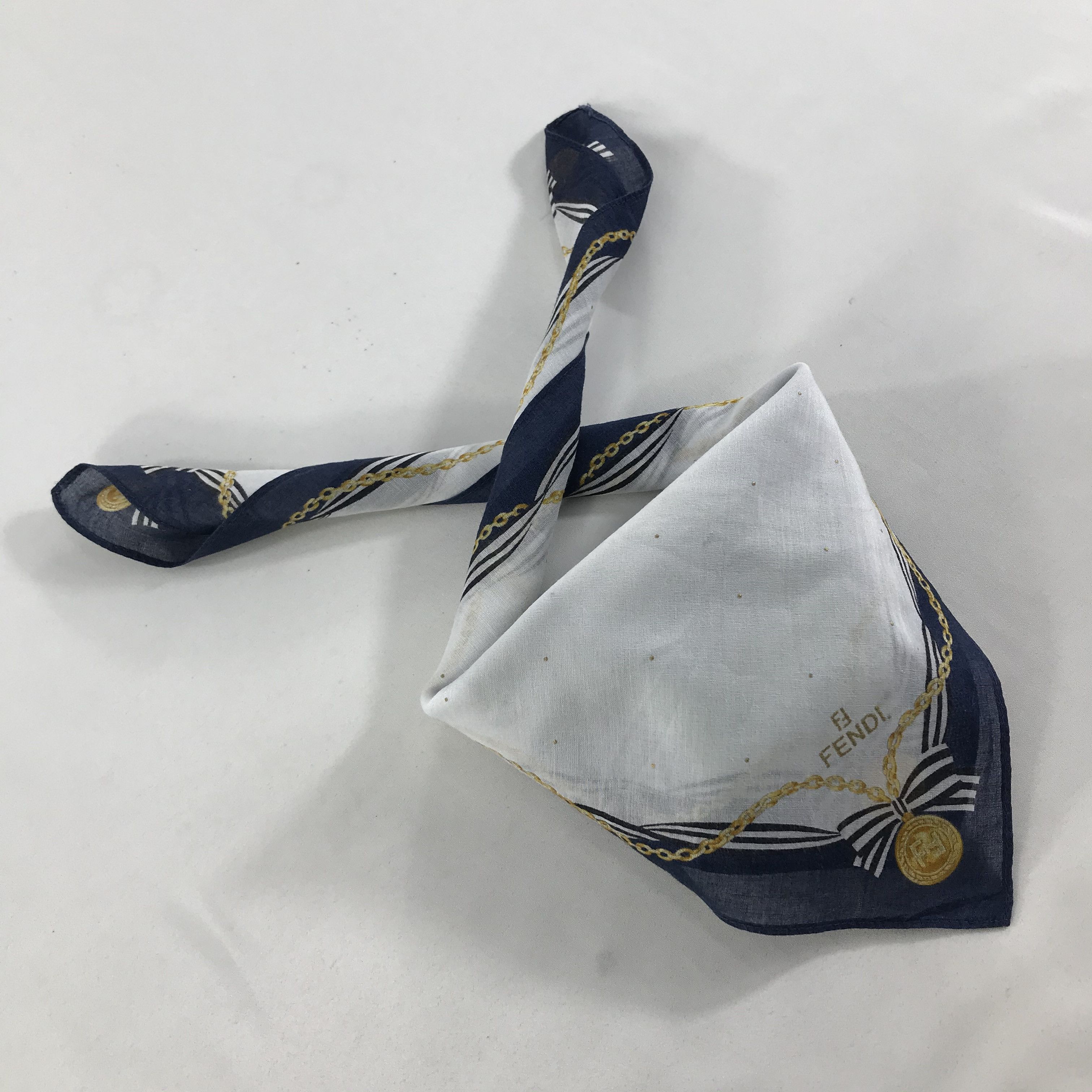 Vintage Vintage Fendi Bandana / Handkerchief / Neckerchief - S1743 Size ONE SIZE - 4 Thumbnail
